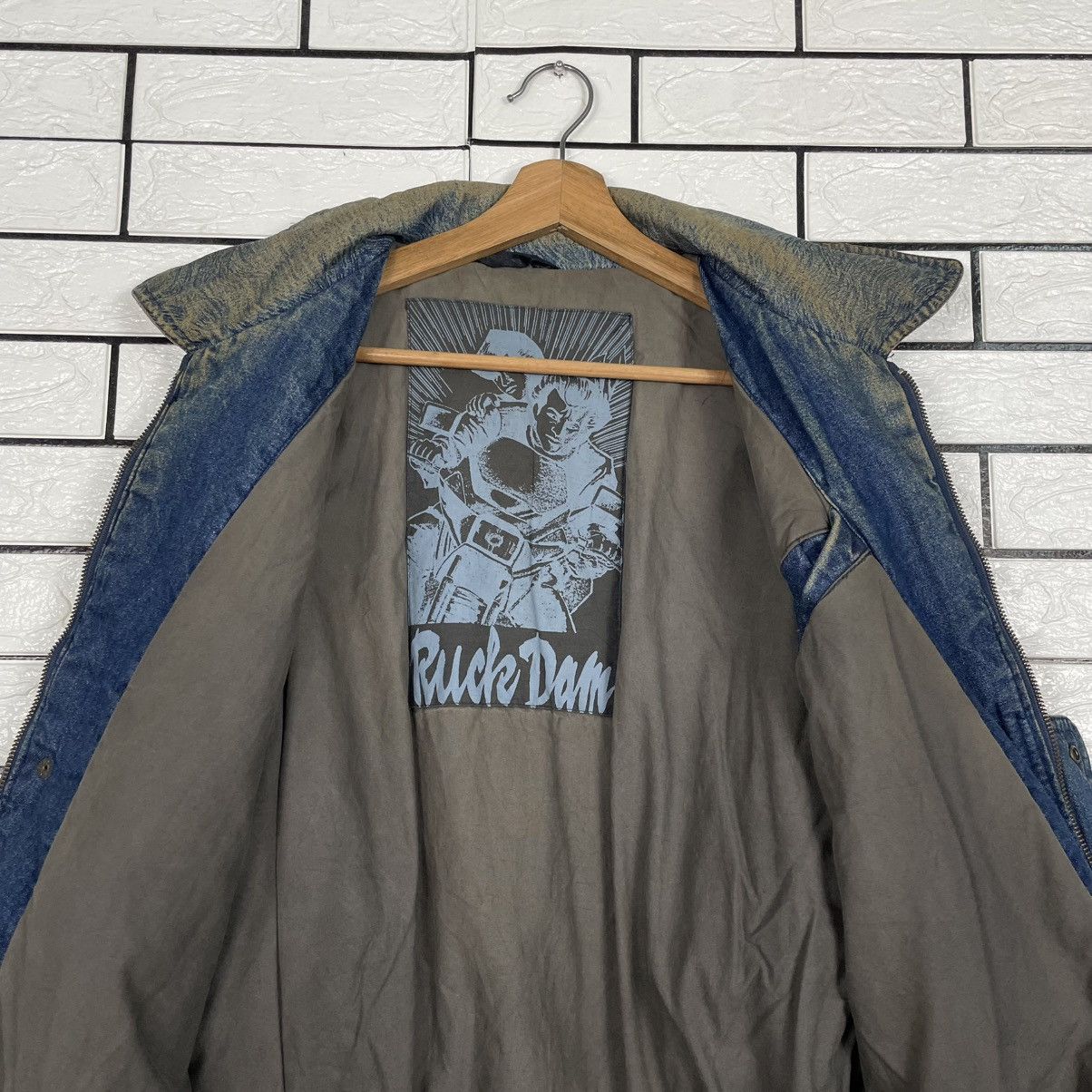 Japanese Brand Ruck Dam Biker Indigo Denim Jacket Size US L / EU 52-54 / 3 - 12 Thumbnail