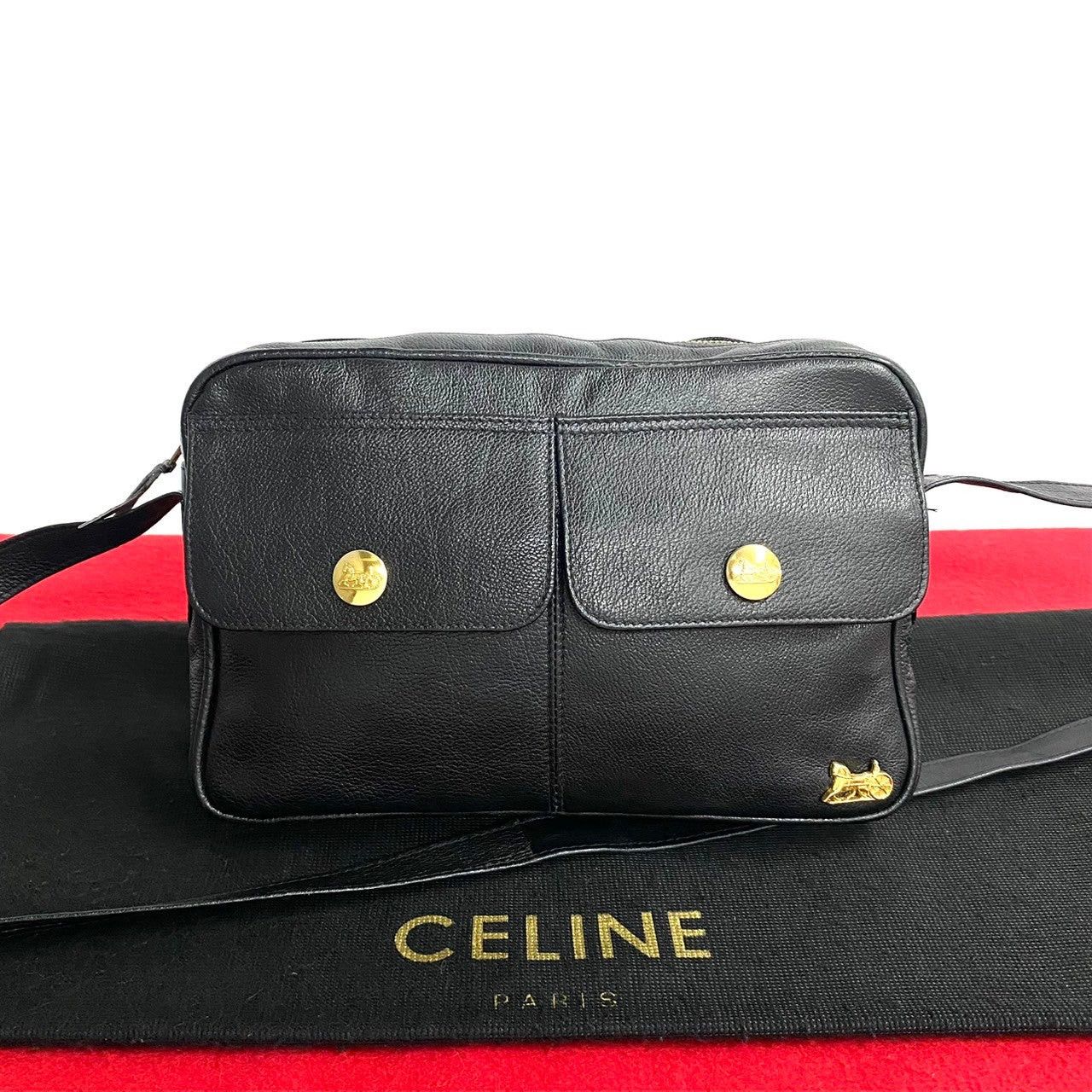 Celine Celine Shoulder Bag Black Vitello Size ONE SIZE - 1 Thumbnail