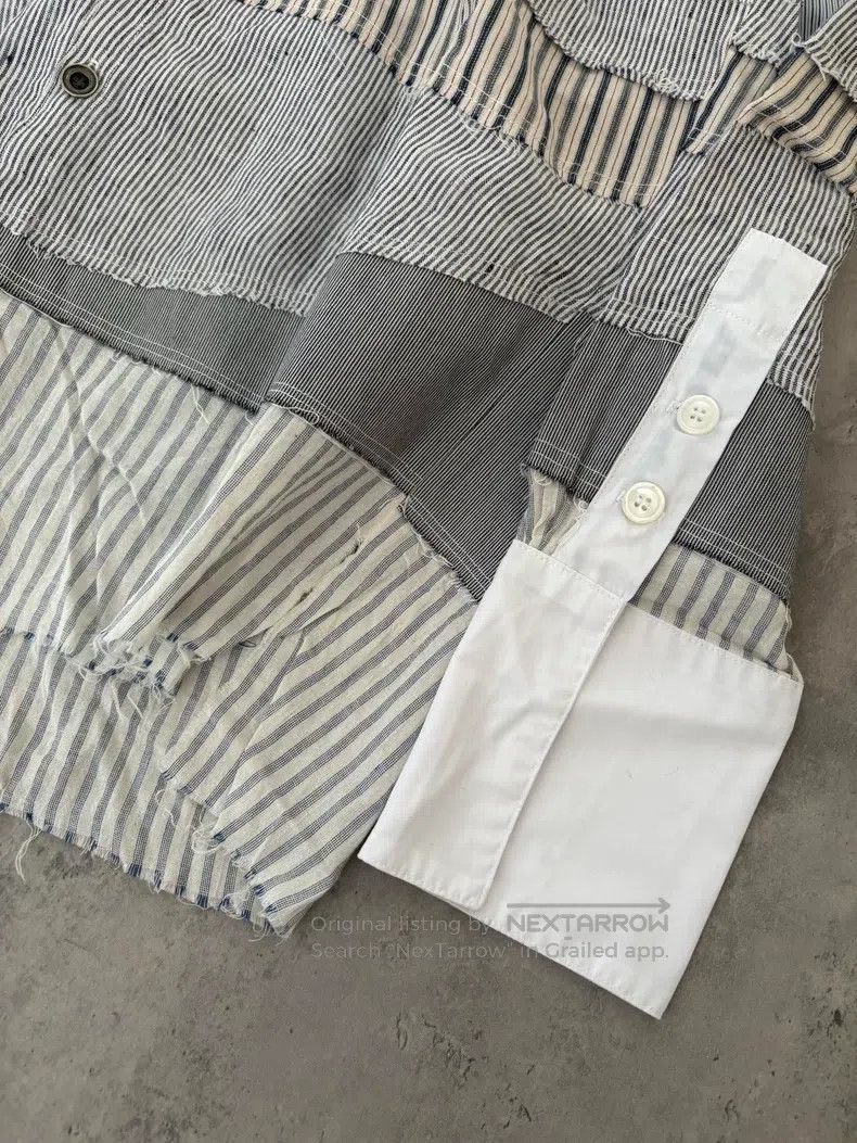 Greg Lauren Greg Lauren Handmade Patchwork Striped Shirt Size US M / EU 48-50 / 2 - 4 Thumbnail
