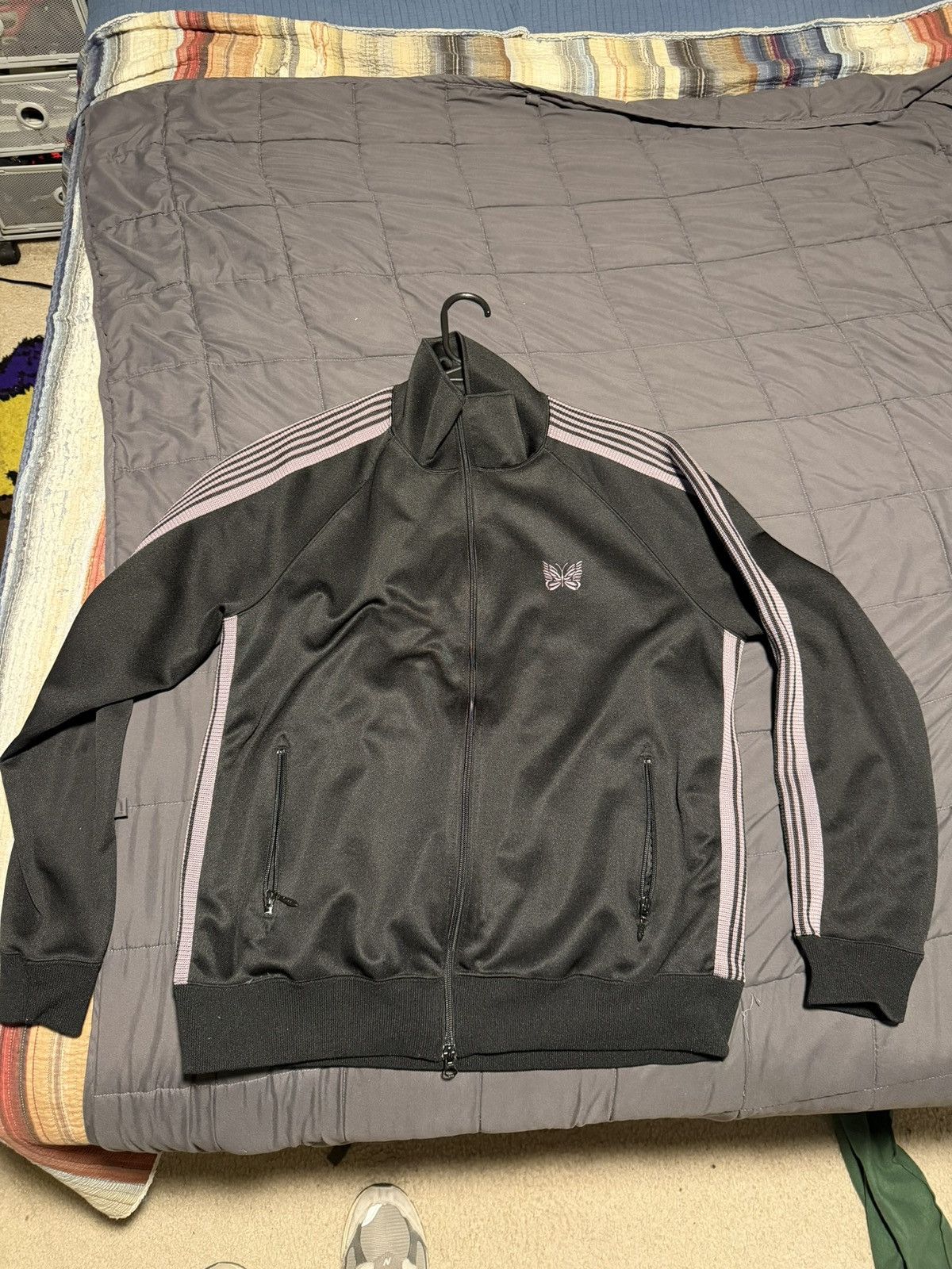 Needles Track Jacket Black Purple