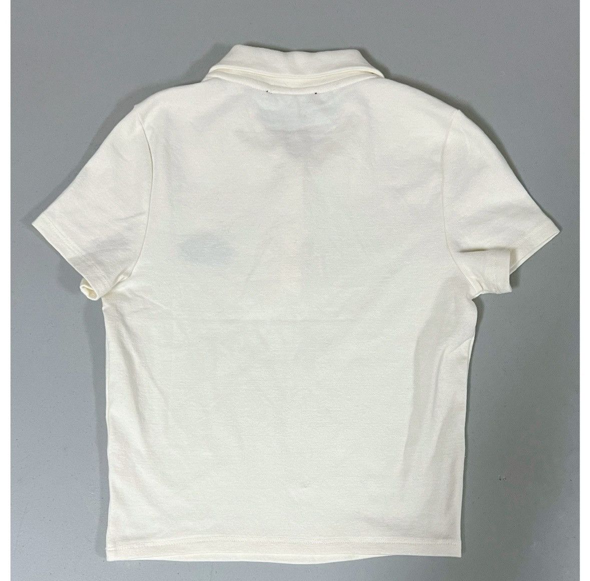 Vintage White ‘NYC’ Collared Button-Up Polo Shirt Top Blouse Size S🤍 Size S / US 4 / IT 40 - 4 Thumbnail