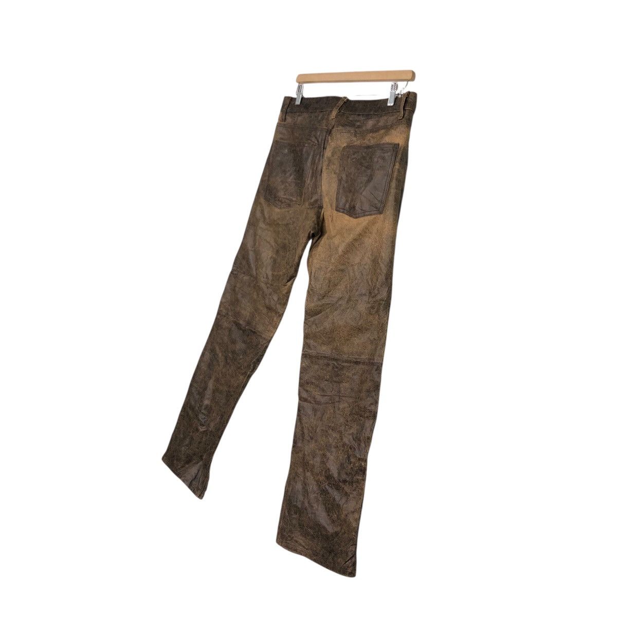 Japanese Brand 📌Vintage Biker Racing Leather Pants Dual Issey Miyake Size US 32 / EU 48 - 13 Thumbnail