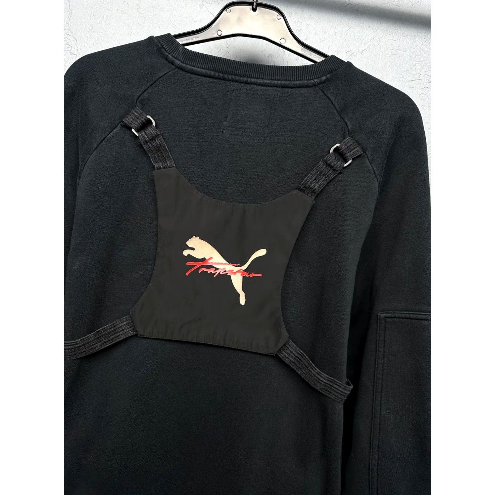 Puma Puma x Trapstar London Techwear Mens Sweatshirt M Black Logo Graphic Print Crew Neck Pullover Shirt Men Size US M / EU 48-50 / 2 - 2 Thumbnail