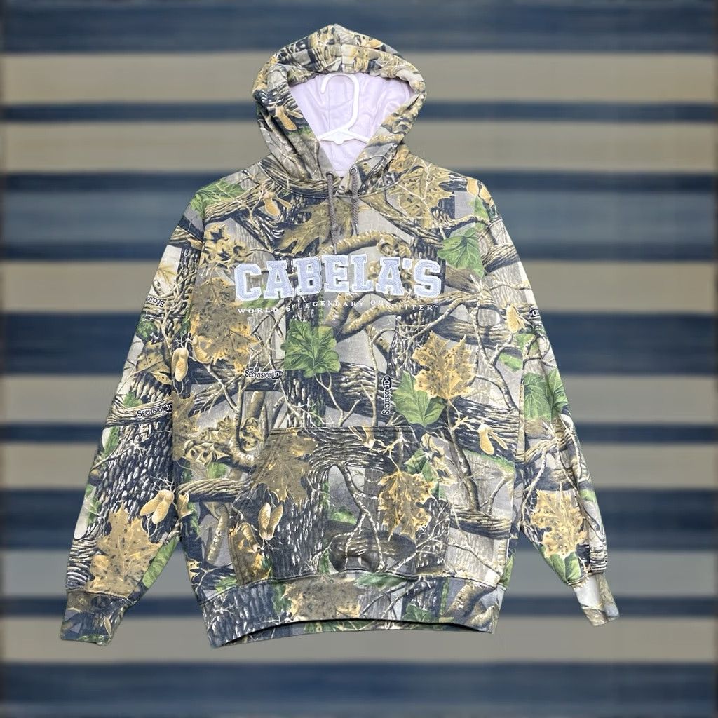 Vintage Cabela's Hoodie Womens Small Camouflage Fleece Hooded Pockets Casual Outdoor Hunting Size S / US 4 / IT 40 - 1 Thumbnail