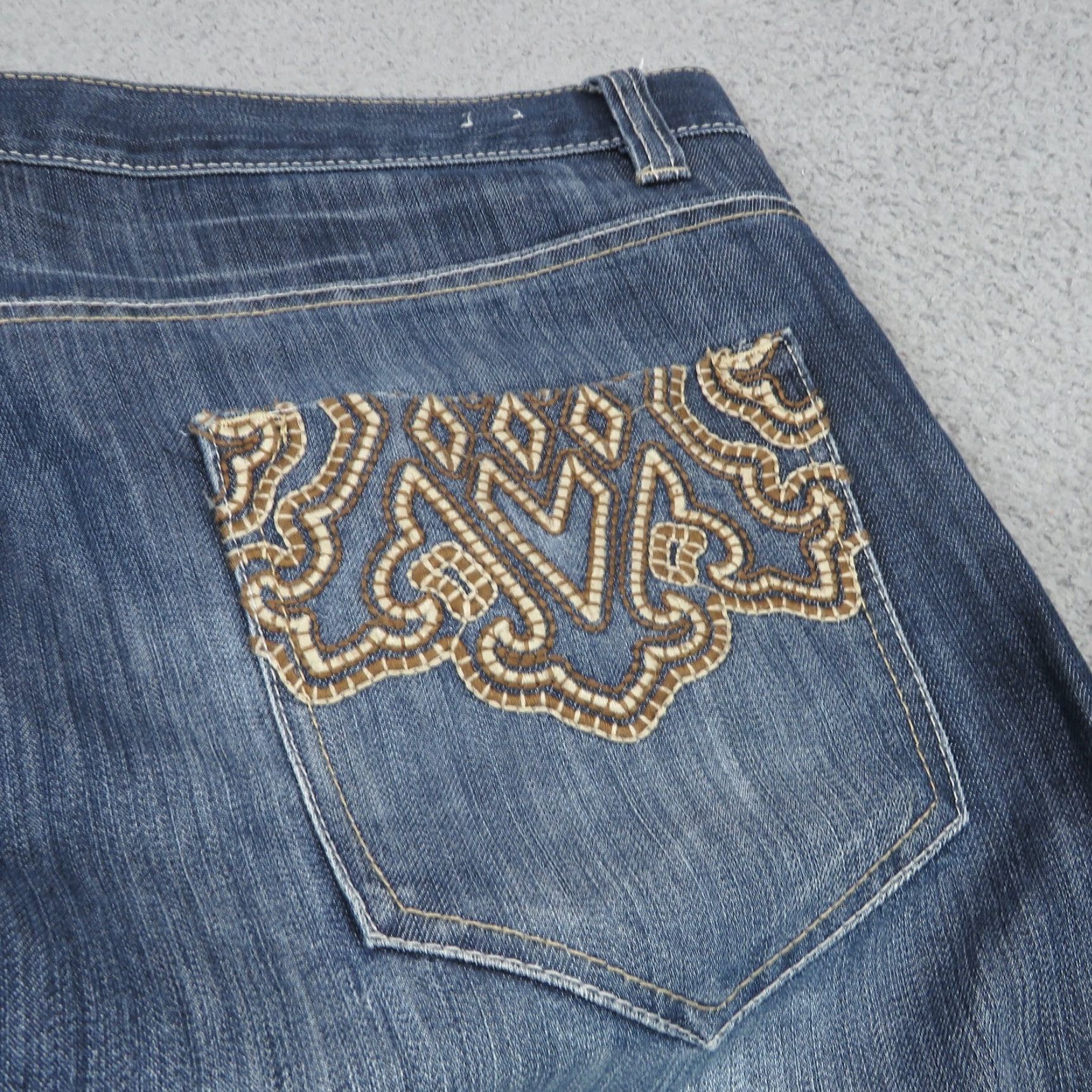 Avirex Avirex Baggy Jeans Men 38 Y2K Embroidered Skater Grunge 10 Leg Opening Pipes VTG Denim Blue 90s Style Mainstream Mens Jeans Size US 38 / EU 54 - 5 Thumbnail