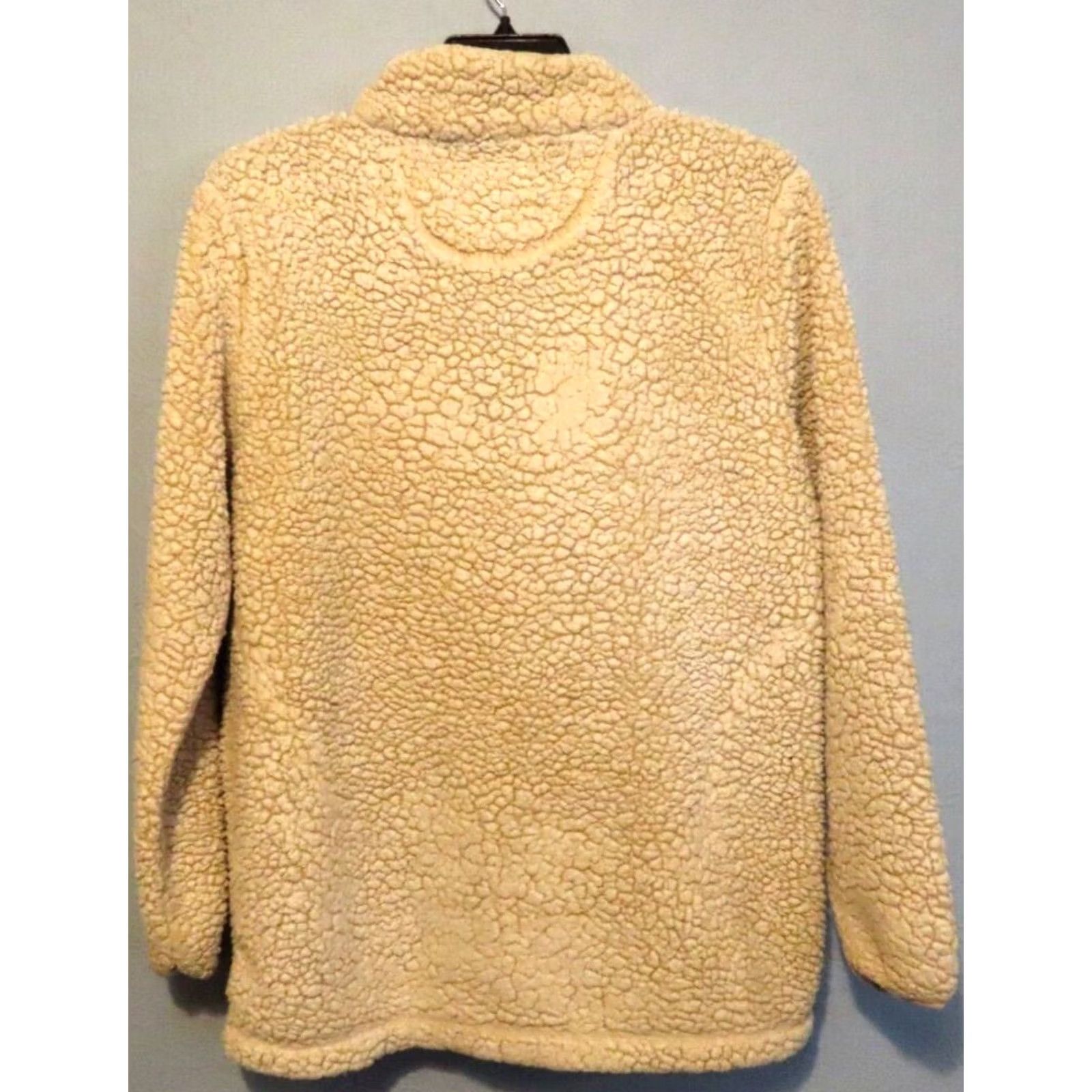 Vintage Simply Southern Womens L Pullover 1/4 Zip Fuzzy Ivory Sweater Regular Long Sleeve Queen Size L / US 10 / IT 46 - 5 Thumbnail