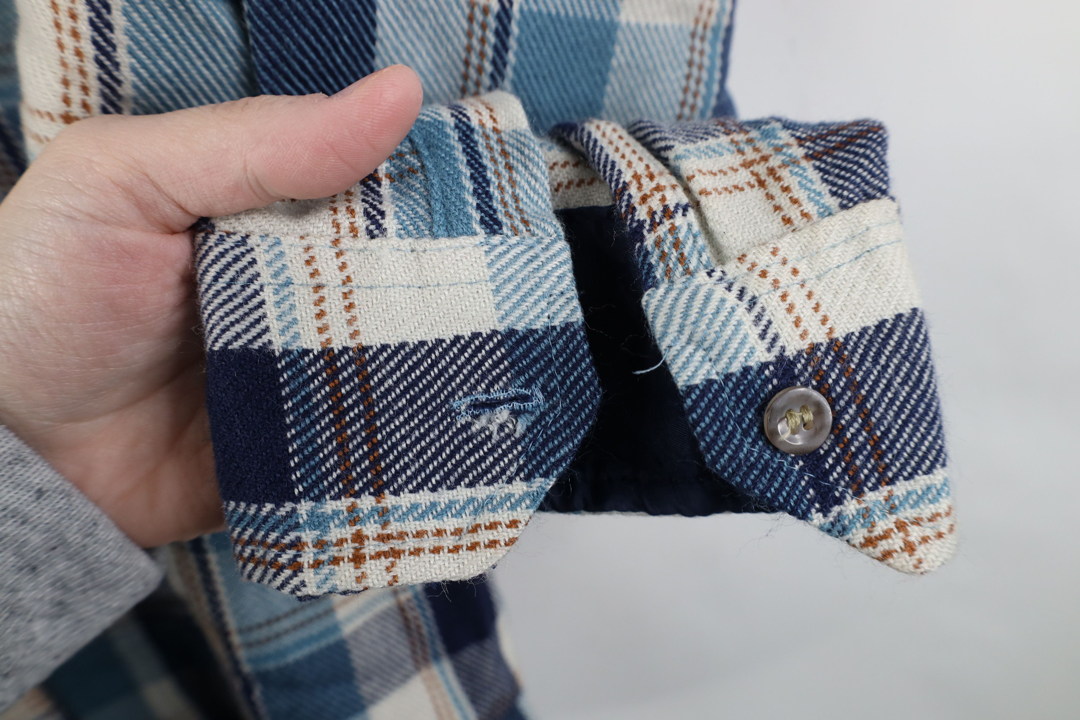 Vintage Vintage 70s Streetwear Flannel Knit Collared Button Shirt Size US XL / EU 56 / 4 - 10 Thumbnail