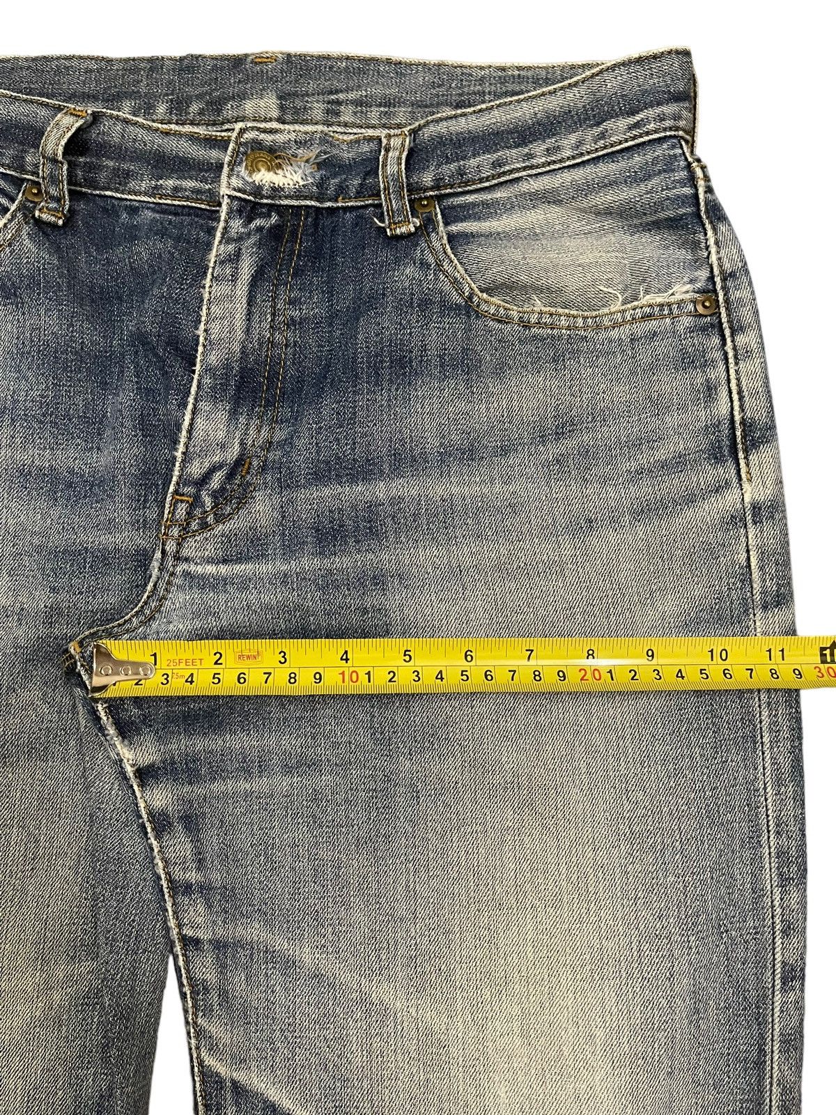 Uniqlo Vintage Japanese Uniqlo Blend Wash Distress Baggy Jeans Size US 32 / EU 48 - 12 Thumbnail