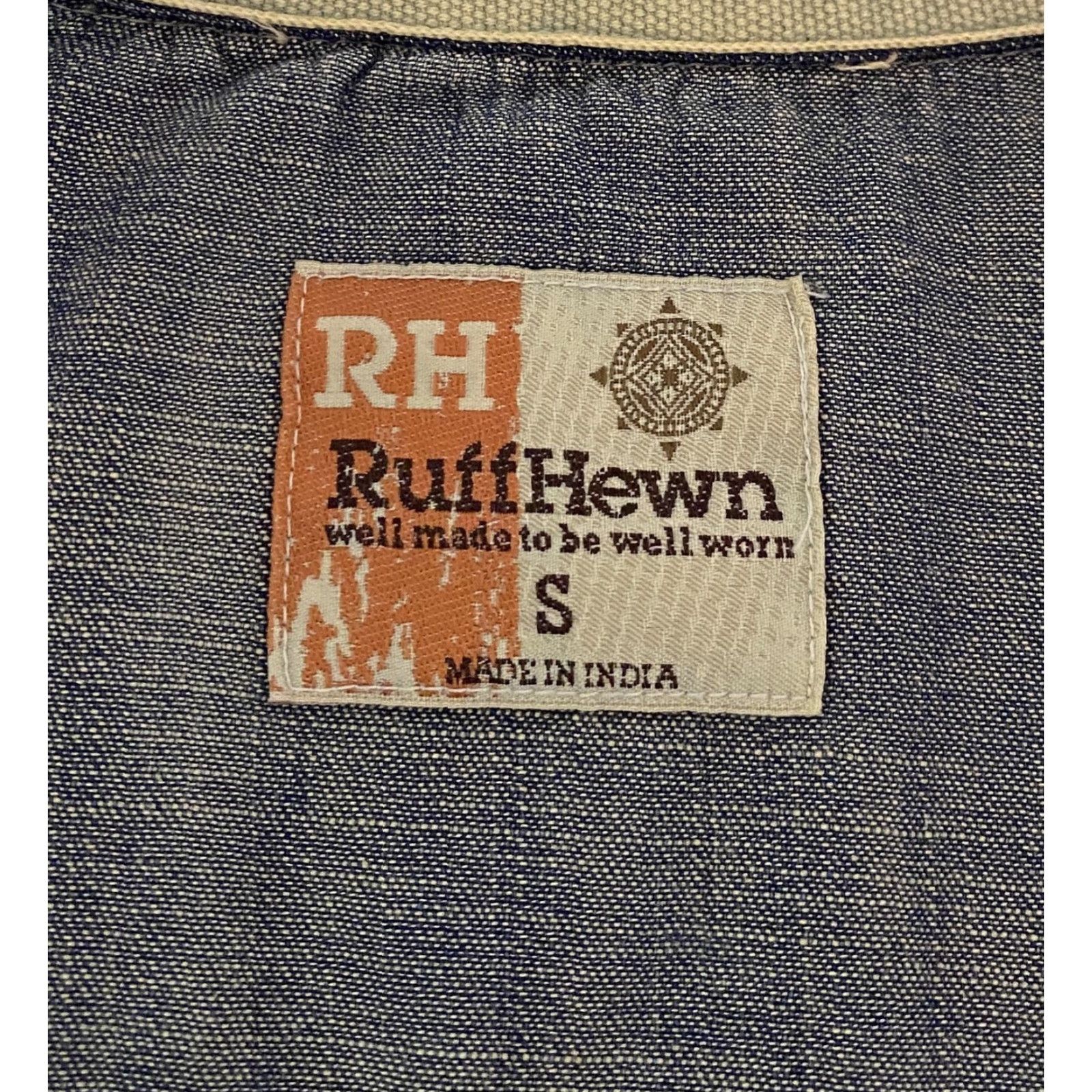 Denime RuffHewn Shirt Mens Small Blue Denim Western Snap Front Long Sleeve Casual Size US S / EU 44-46 / 1 - 7 Thumbnail