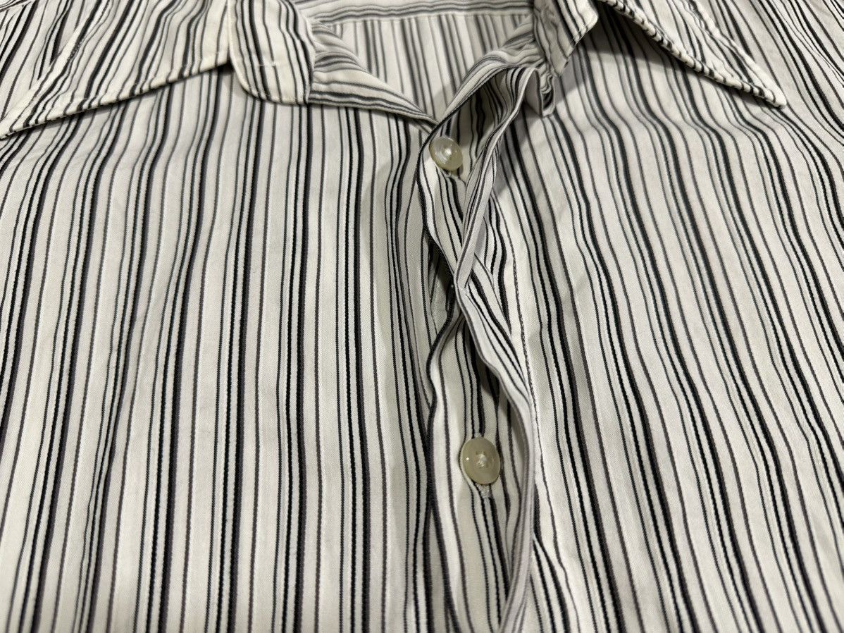 If Six Was Nine × Japanese Brand × Tornado Mart 🔥Y2K Archived Tornado Mart Striped Shirt Hidden Button Size US L / EU 52-54 / 3 - 10 Thumbnail