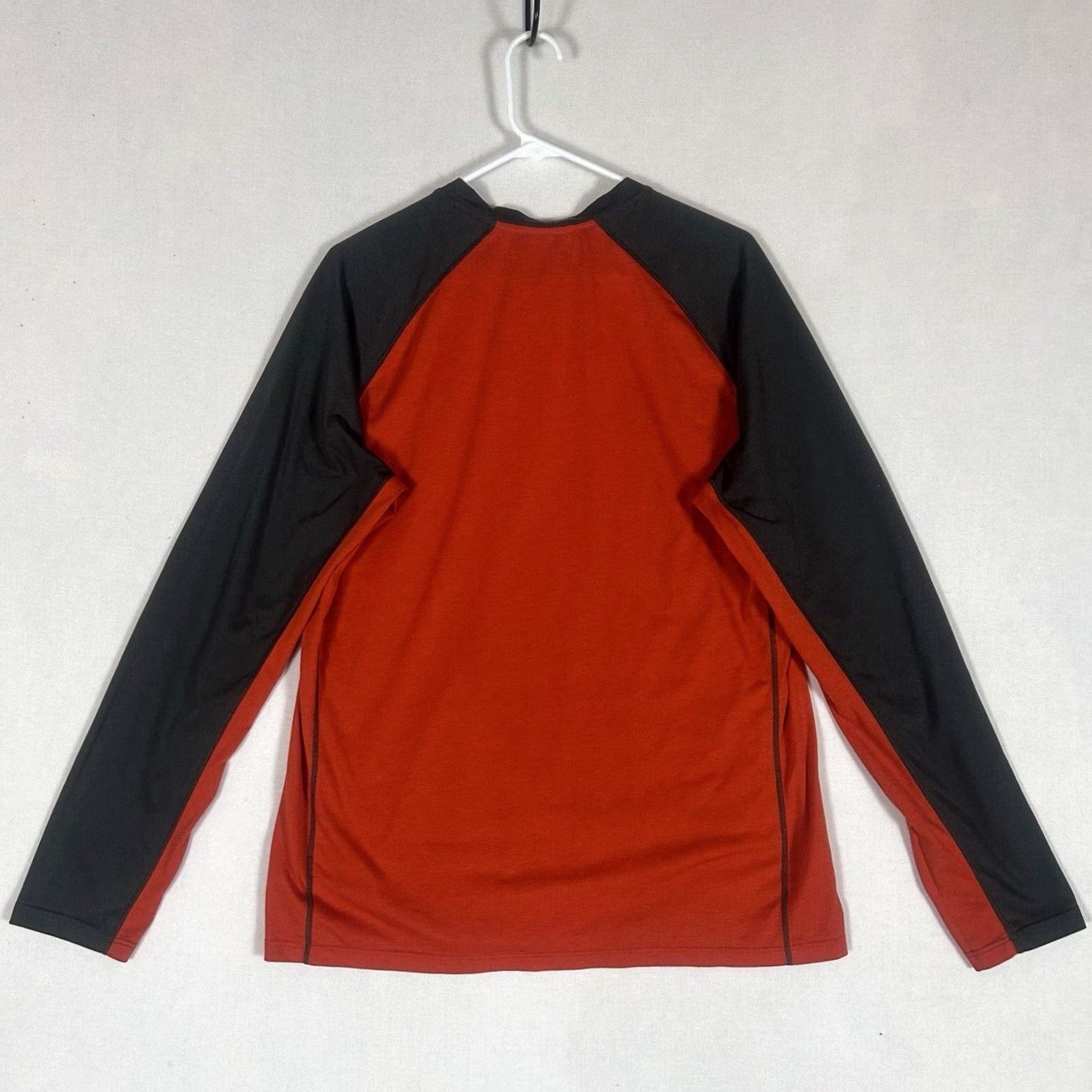 Vintage REI Compression Base Layer Shirt Mens XL Long Sleeve Mock Neck Pullover USA Army Orange Solid Athletic Knit Running Hiking Gym & Training Size US XL / EU 56 / 4 - 5 Thumbnail