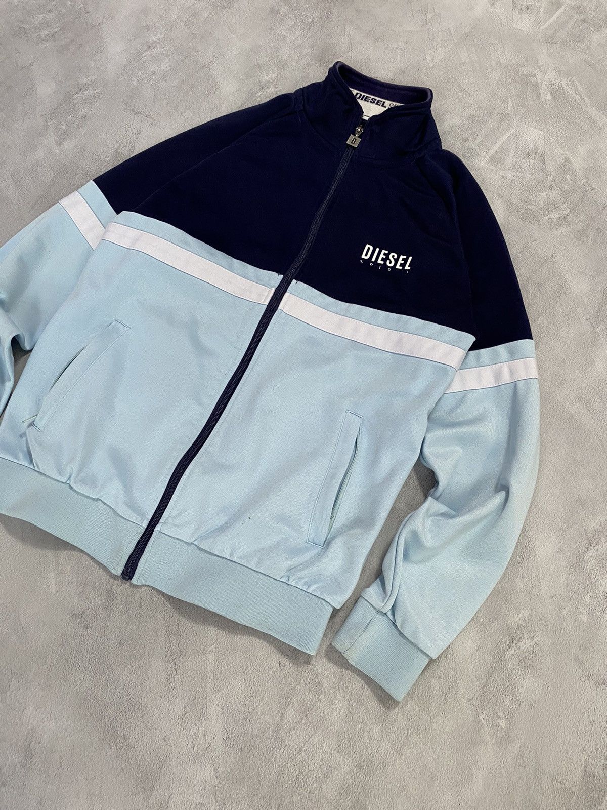 Diesel 🩵 Vintage Zip Up Diesel Track Light Jacket Size US M / EU 48-50 / 2 - 3 Thumbnail