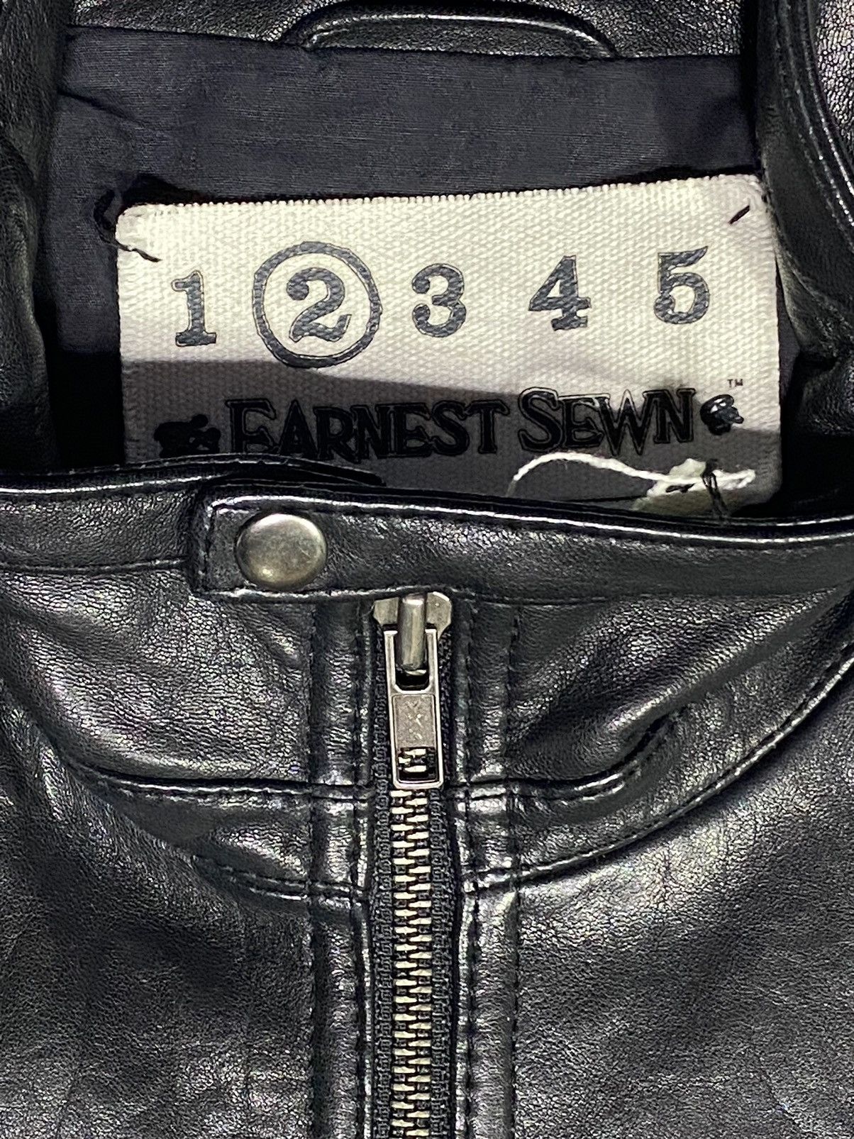 Earnest Sewn × Vintage Earnest Sewn Leather racing Jacket (sz Med) NWOT Size US M / EU 48-50 / 2 - 8 Thumbnail