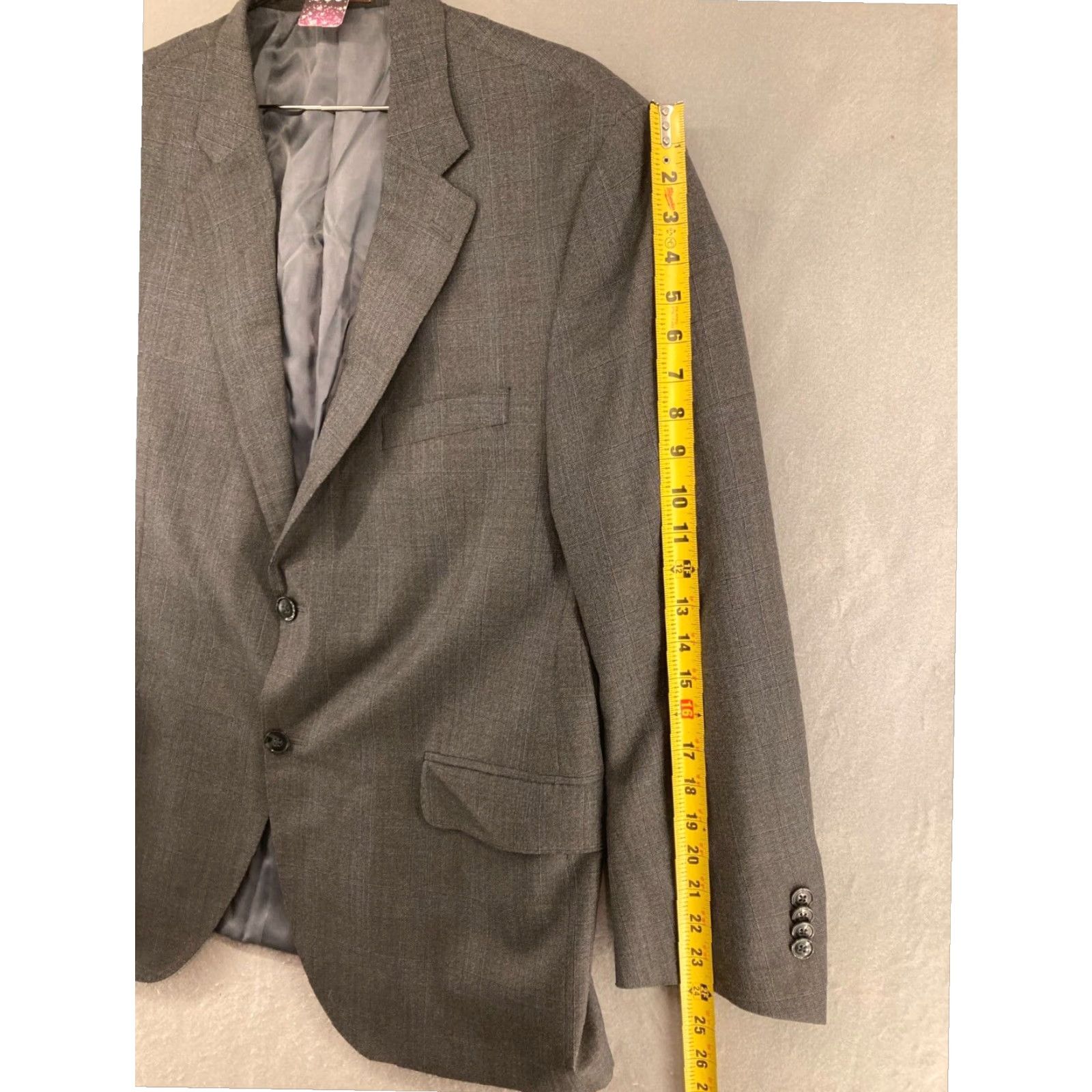 Peter Millar Peter Millar Mens Suit Jacket 46R Gray Wool Size 46R - 5 Thumbnail