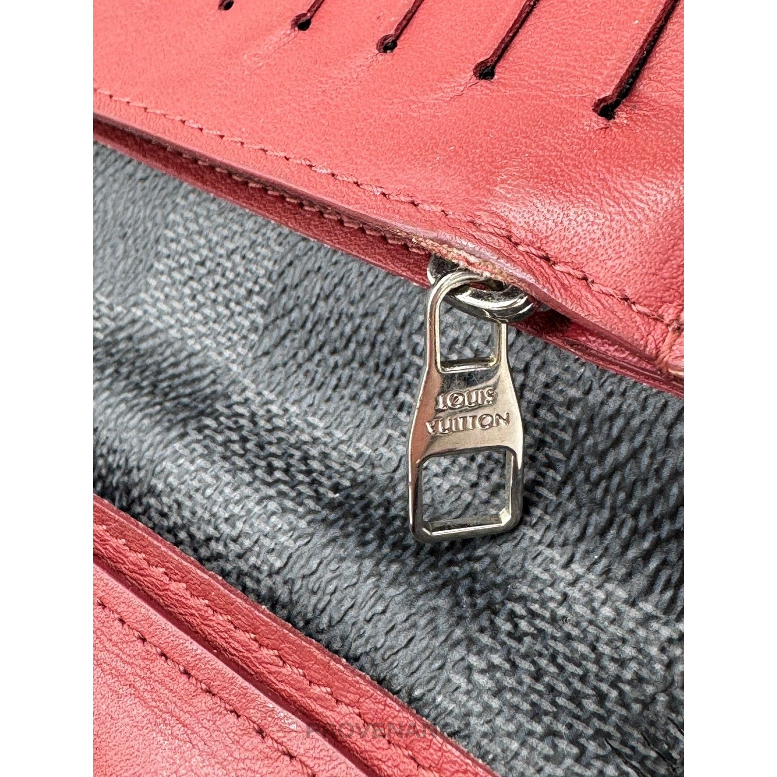 Louis Vuitton 🔴 Louis Vuitton Brazza Long Wallet - Damier Graphite Red Size ONE SIZE - 6 Thumbnail