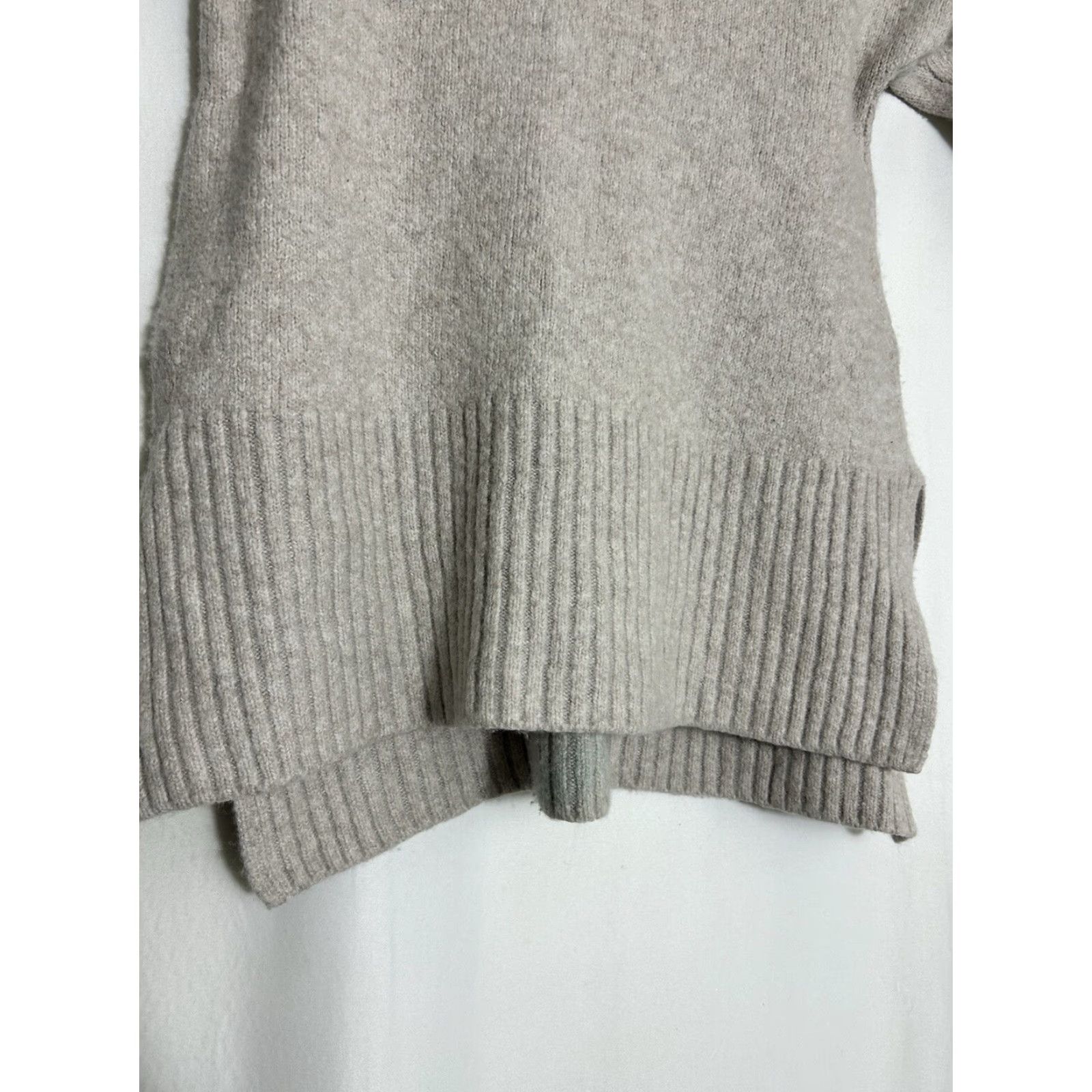 Lou & Grey Lou & Grey Womens Small Beige Pullover Funnel Neck Wool Blend Long Sleeve Sweater Wool Blend Pullover Fanspired? Size S / US 4 / IT 40 - 5 Thumbnail