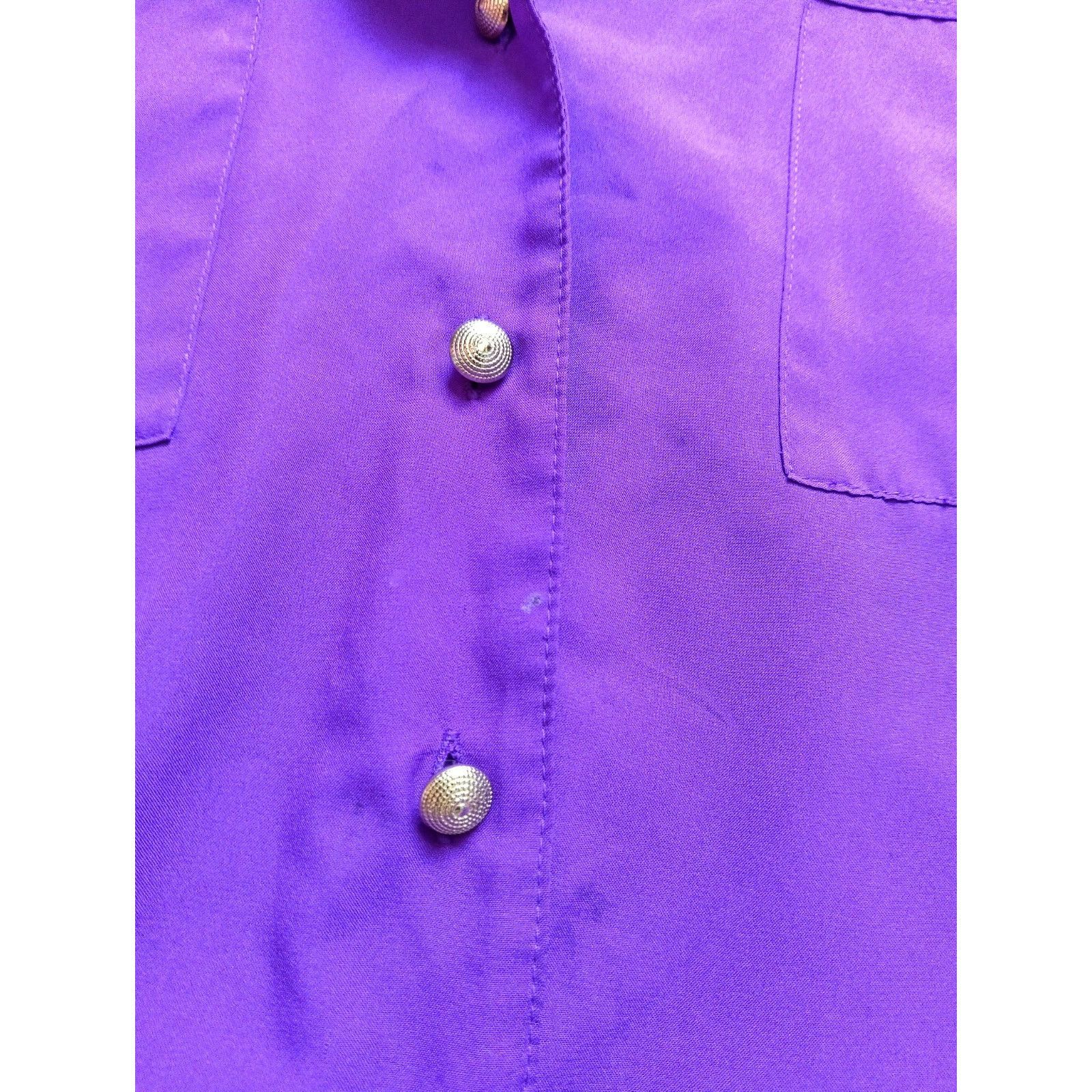 Other Women's Purple Button Up by Laura & Jayne Petite, Size 10 Size L / US 10 / IT 46 - 2 Thumbnail