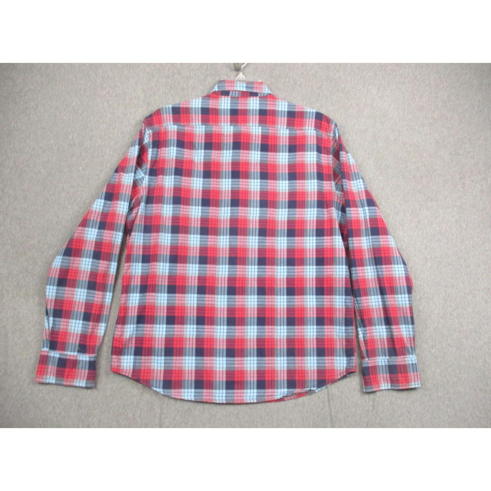 UNTUCKit UNTUCKit Shirt Mens Large Red Blue Plaid Long Sleeve Button-Down Casual Cotton Size US L / EU 52-54 / 3 - 6 Thumbnail