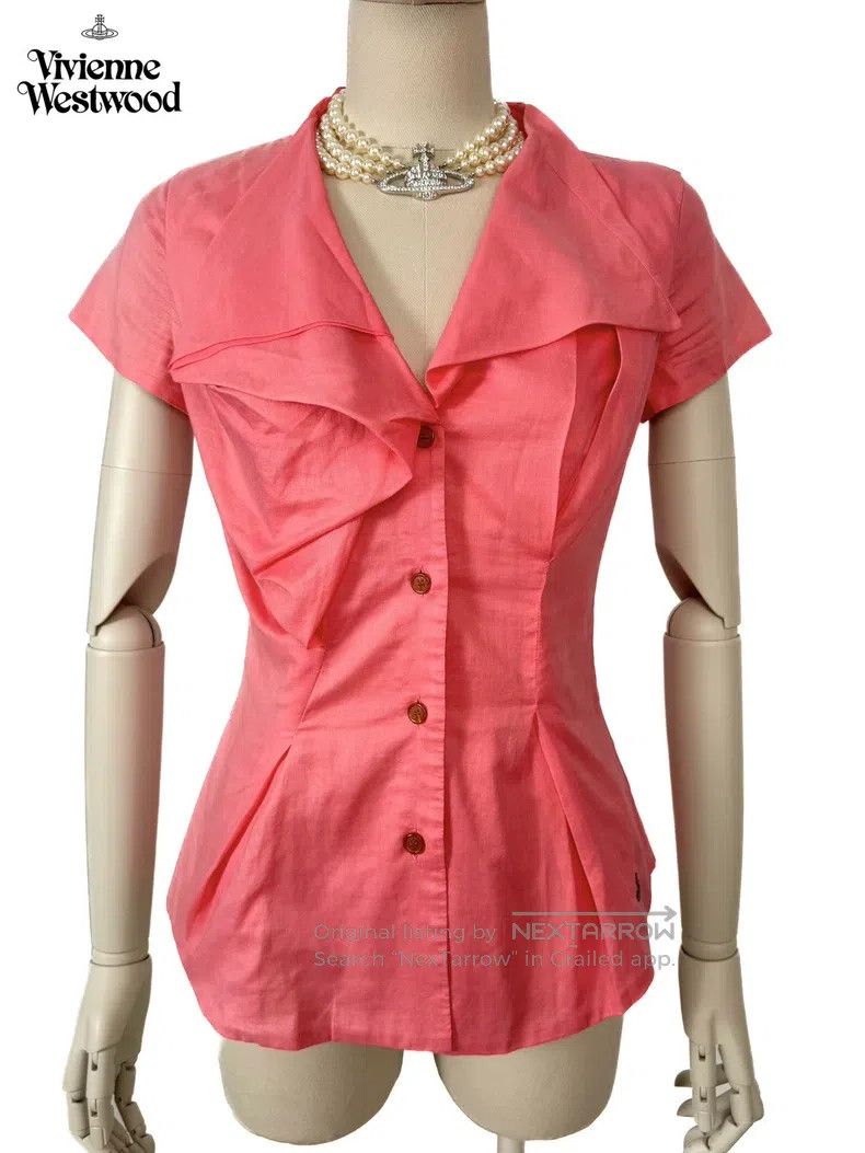 Vivienne Westwood Vivienne Westwood Pink Asymmetrical Short Sleeve Tailored Size XS / US 0-2 / IT 36-38 - 1 Thumbnail
