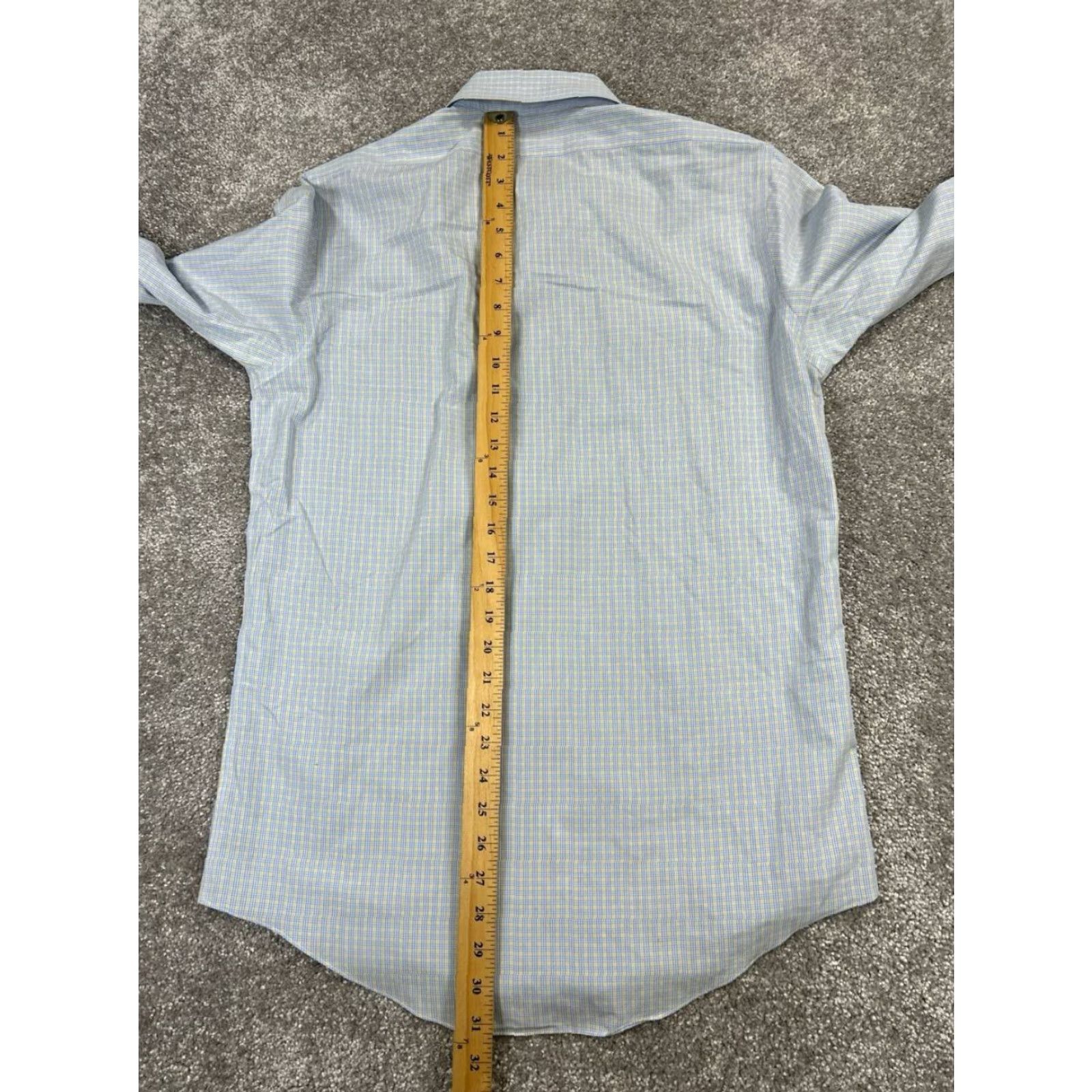 Brooks Brothers Brooks Brothers Dress Shirt Mens 15.5 Yellow Cotton Button Down Plaid Long Sleeve Regular Collar-Down BDT Non-Iron 100% Cotton Size 42R - 6 Thumbnail