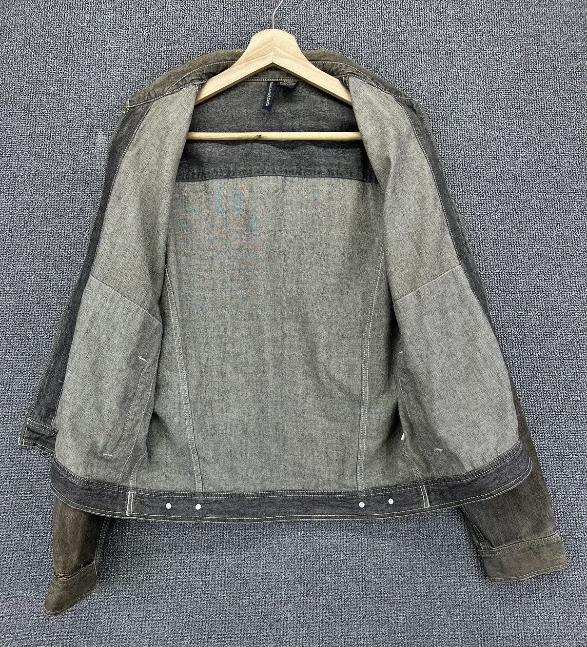Japanese Brand Vintage Beelse Where Japanese Denim Trashed Zip Up Jacket Size US L / EU 52-54 / 3 - 6 Thumbnail