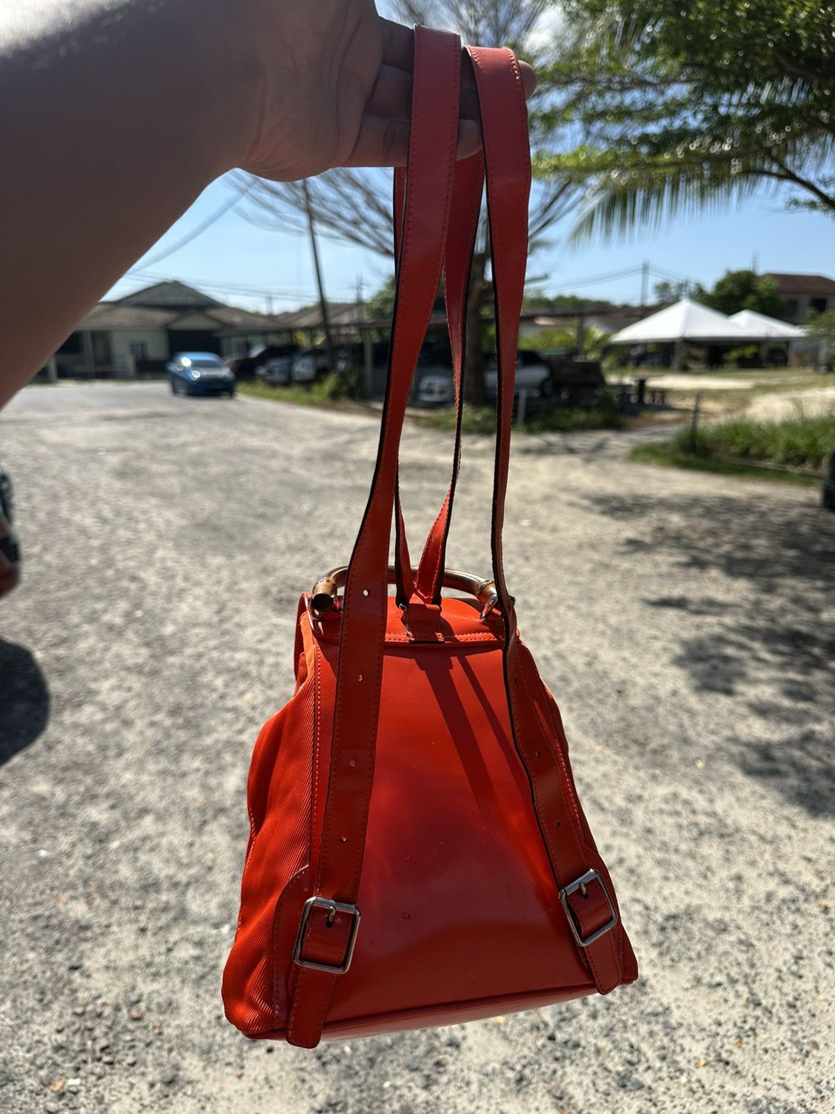 Gucci Gucci Leather Bamboo Backpack Size ONE SIZE - 9 Thumbnail