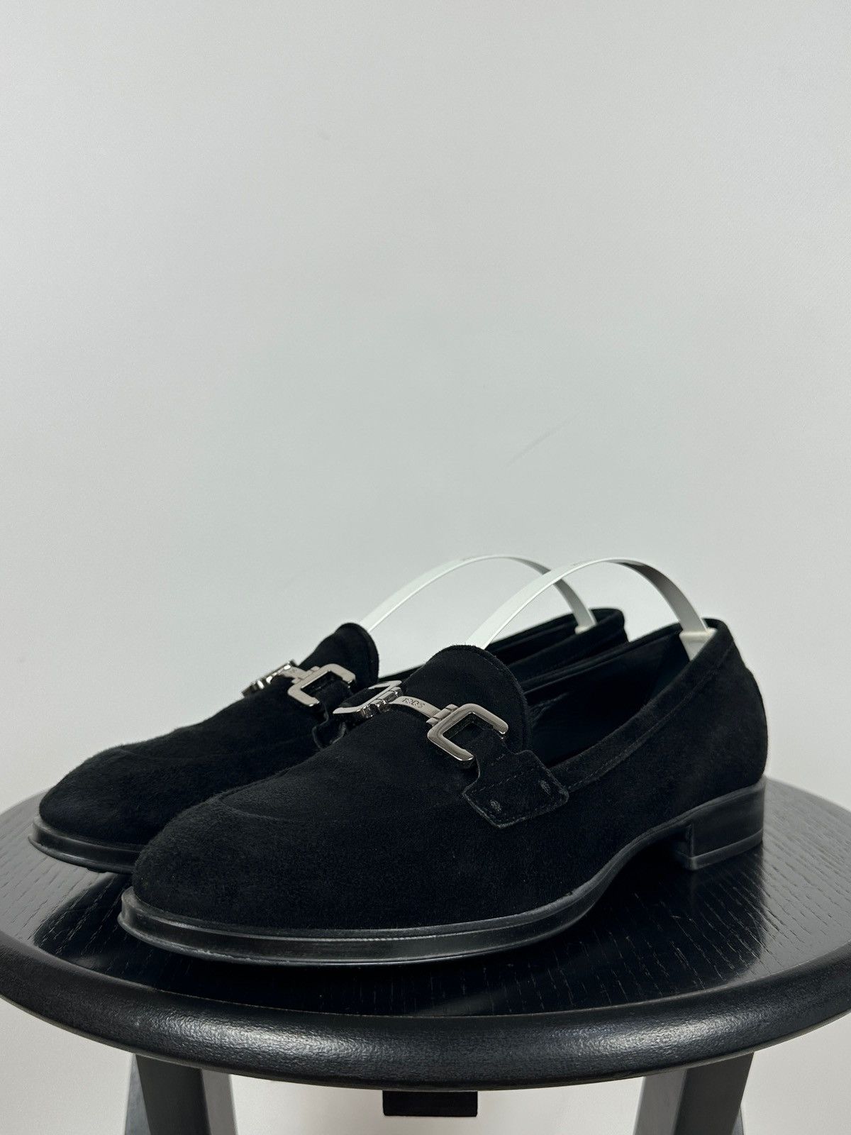 Tod's Tod’s Black Suede Horsebit Buckle Loafers Size US 6.5 / IT 36.5 - 11 Thumbnail