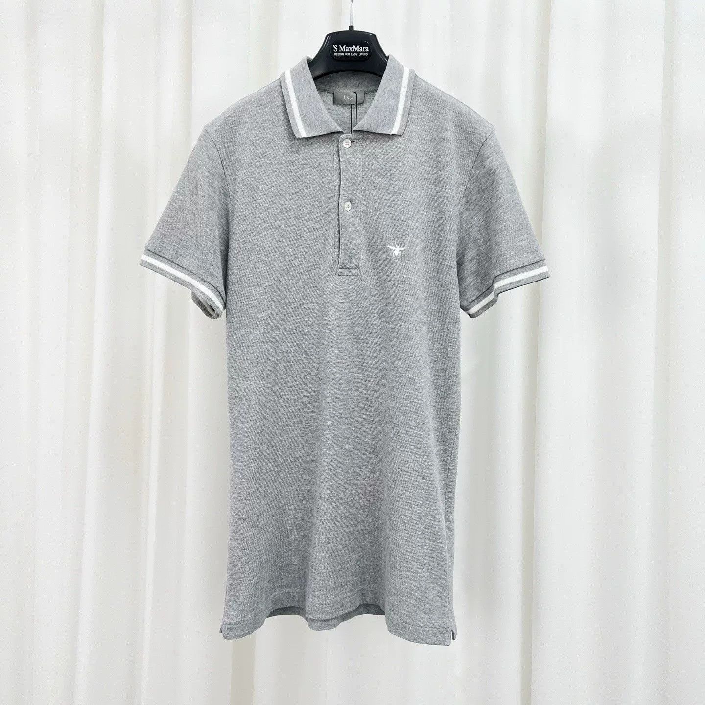 Dior Dior Embroidered Bee Gray Polo Short-Sleeve Size US S / EU 44-46 / 1 - 1 Thumbnail