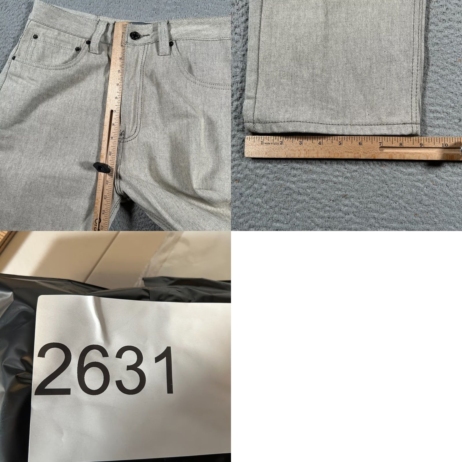 Vintage PJ Mark Denim Jeans Mens 34x32 Beige Straight Leg Regular Cotton Blend 5 Pocket Design Belt Loops Zip Closure Mid Rise Denim Regular Fit Size US 34 / EU 50 - 8 Thumbnail