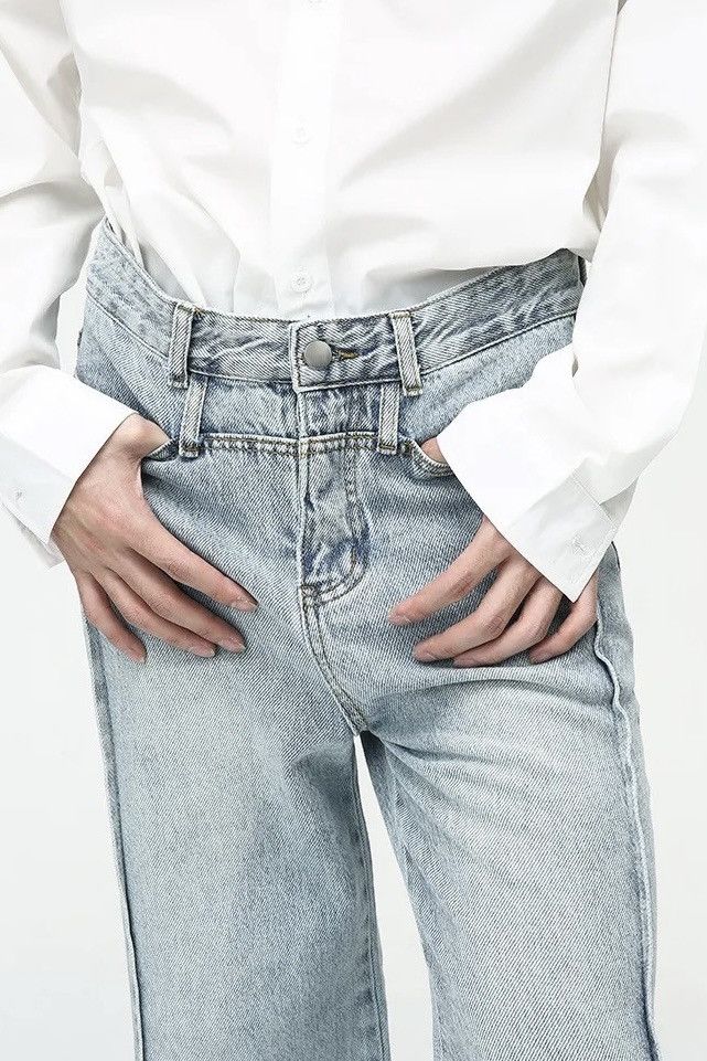 Japanese Brand × Vintage Streetwear Wide Leg Baggy Vintage Washed Jeans pants y2k Size US 34 / EU 50 - 5 Thumbnail