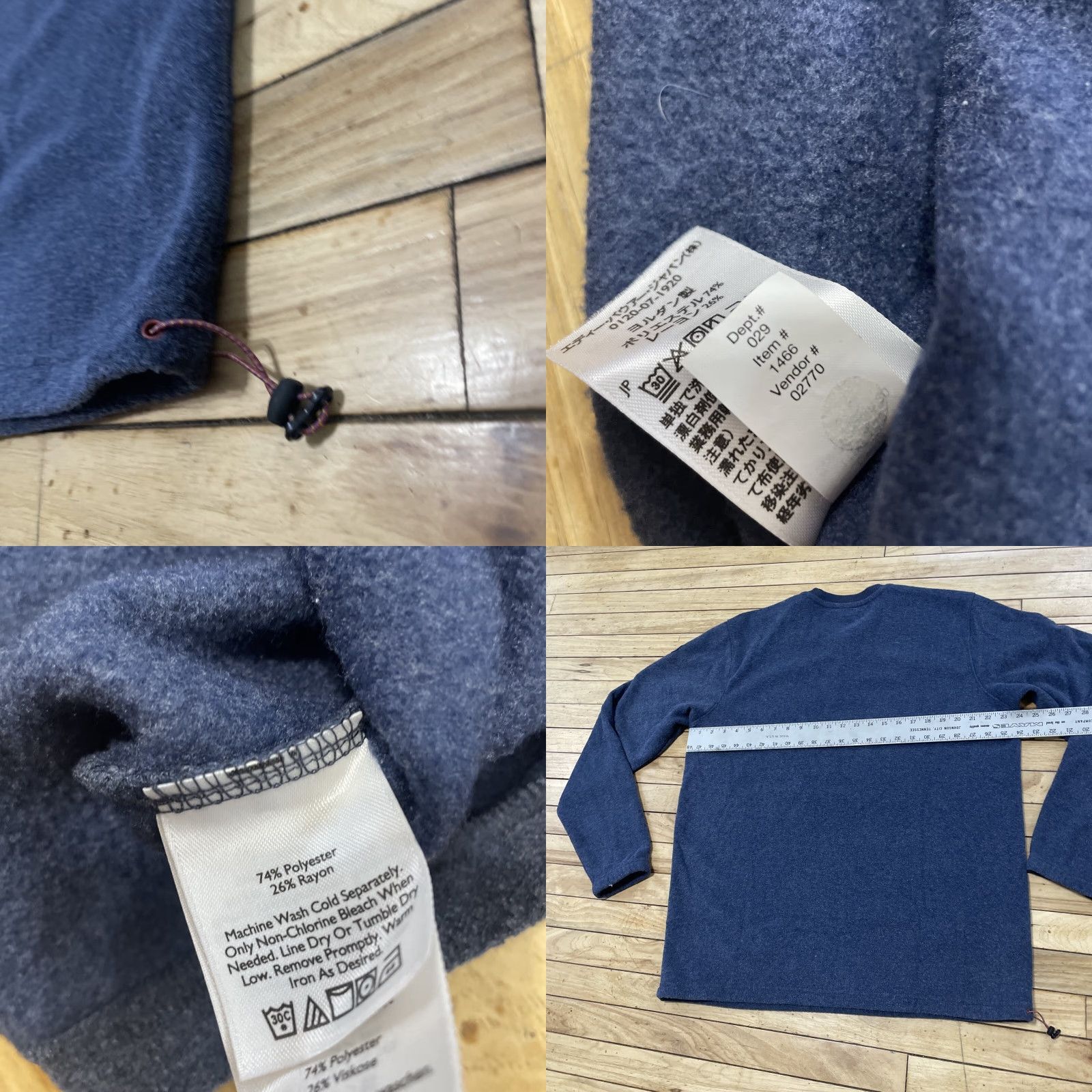 Eddie Bauer EDDIE BAUER Snap Henley Sweater Men TL Blue Orange Thermal Pack Piled L Tall Size US L / EU 52-54 / 3 - 8 Thumbnail