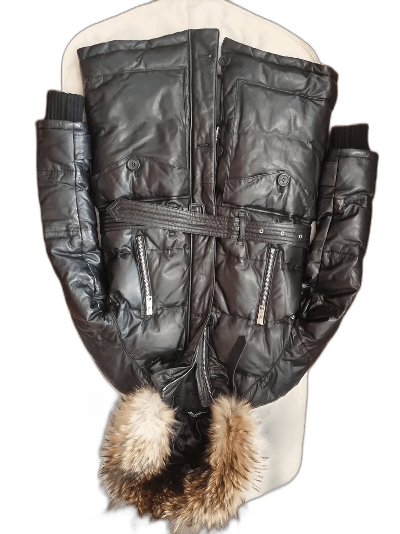 Burberry Burberry Prorsum Leather Puffer Coat Size US L / EU 52-54 / 3 - 1 Thumbnail