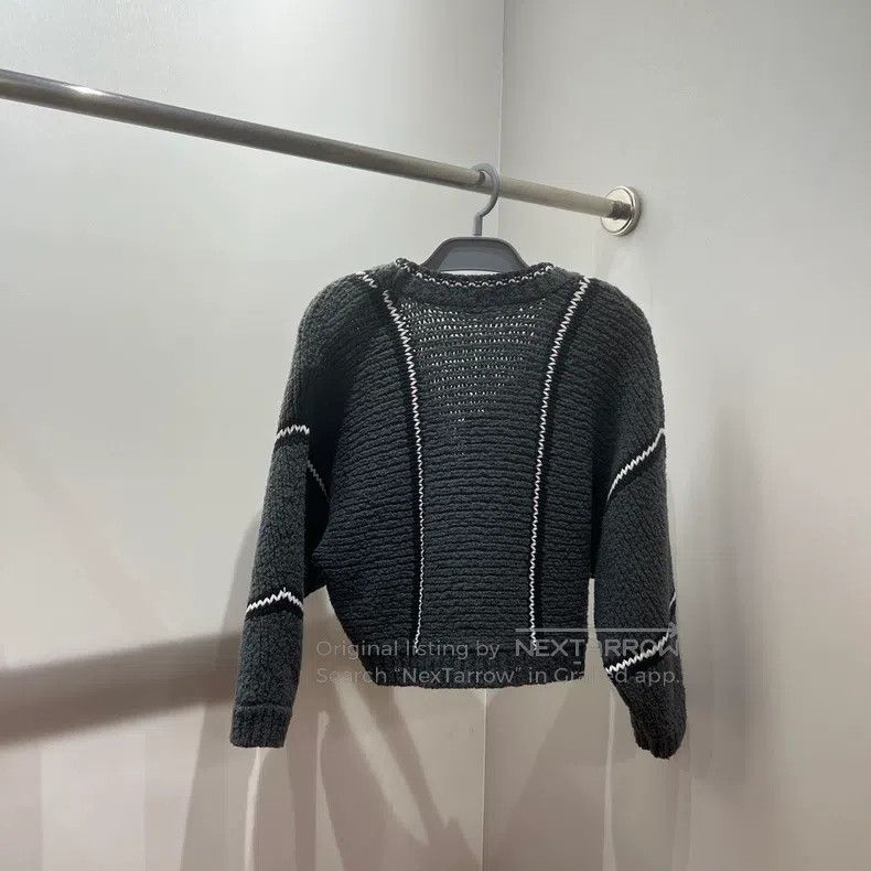 Brunello Cucinelli Brunello Cucinelli Striped V-neck knit sweater, wool Size XL / US 12-14 / IT 48-50 - 2 Thumbnail