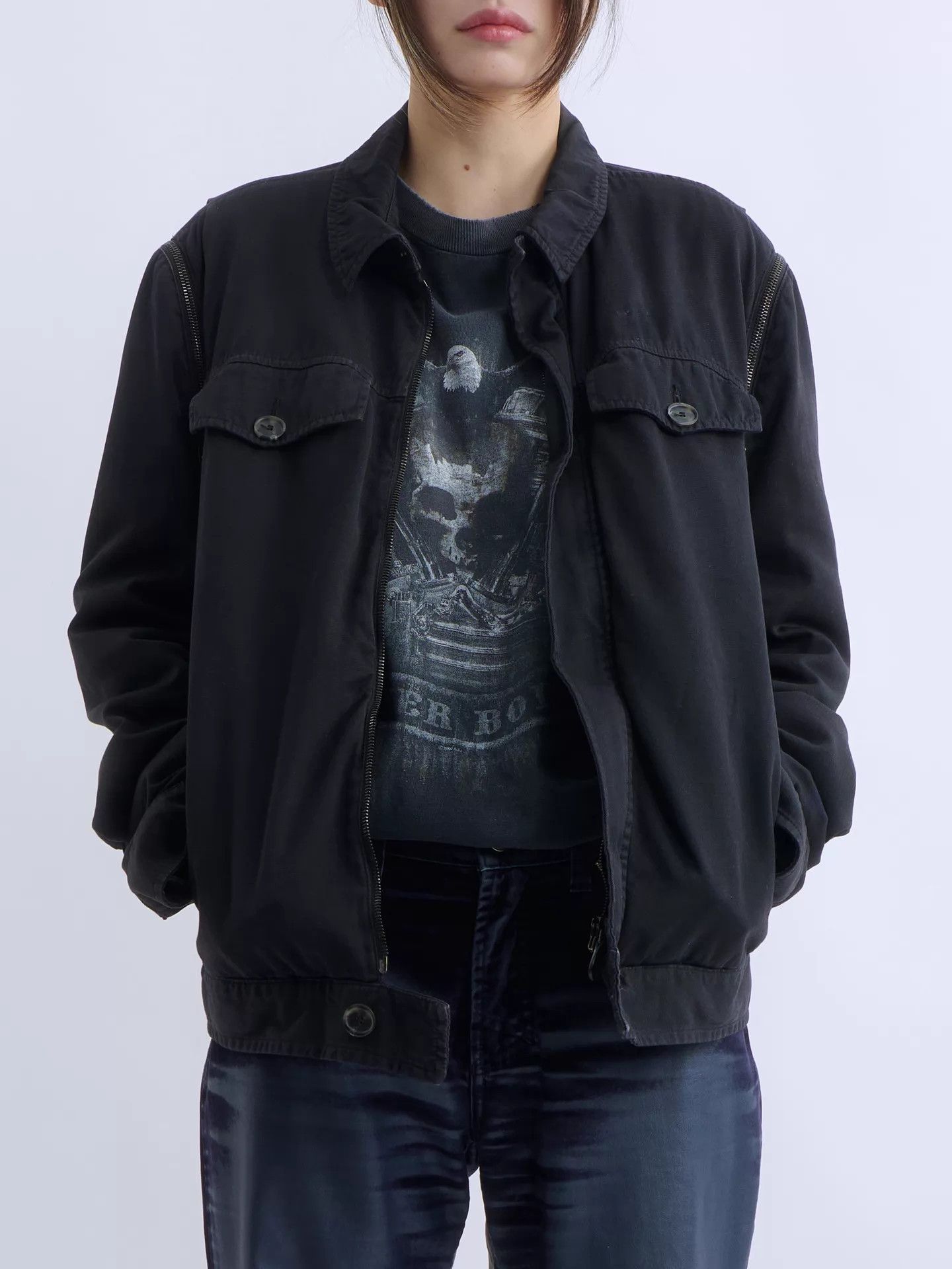 Alexander McQueen Alexander McQueen 00s Detachable Sleeve Utility Jacket Size US S / EU 44-46 / 1 - 1 Thumbnail