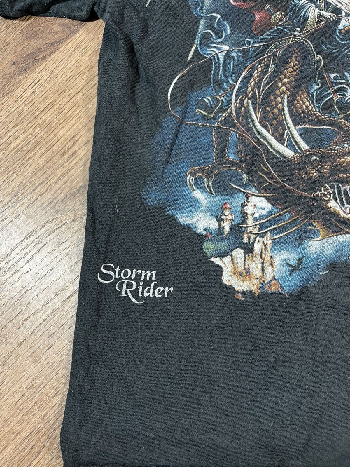 Other Vintage 90s Other Worlds Wizard Dragon T Shirt Size US XL / EU 56 / 4 - 3 Thumbnail