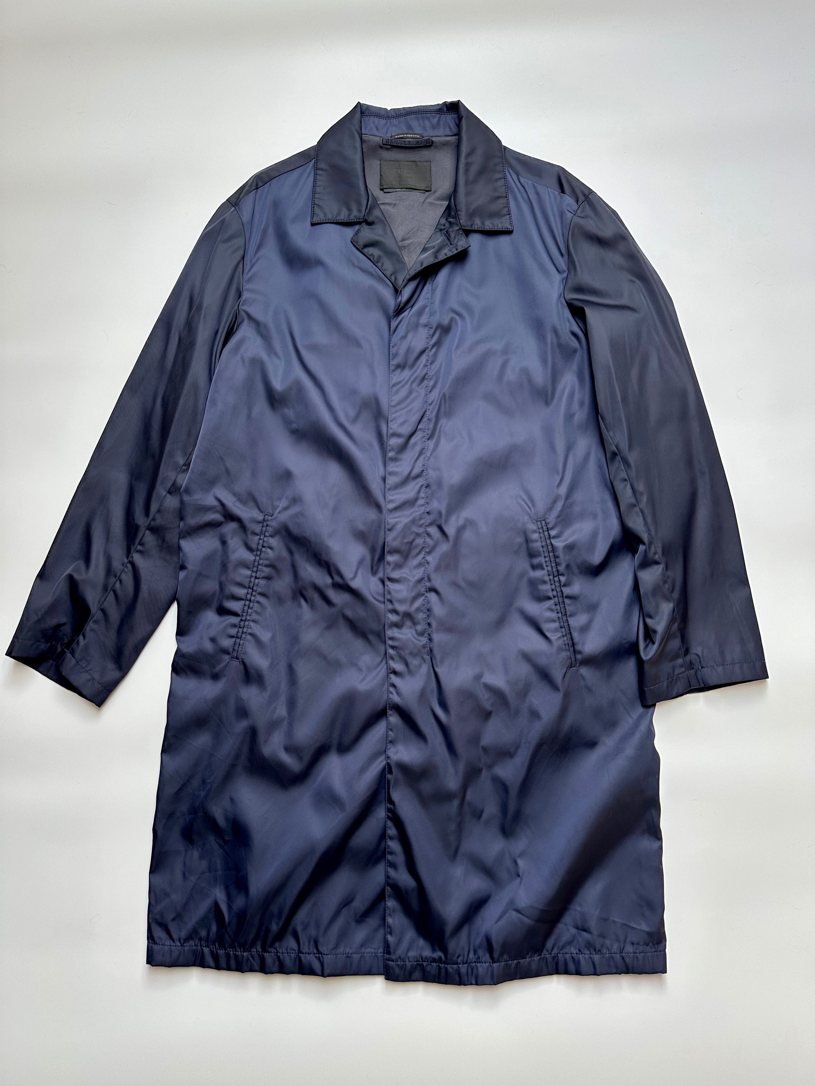 Prada PRADA Nylon Re-edition single breasted coat navy Size US M / EU 48-50 / 2 - 2 Thumbnail