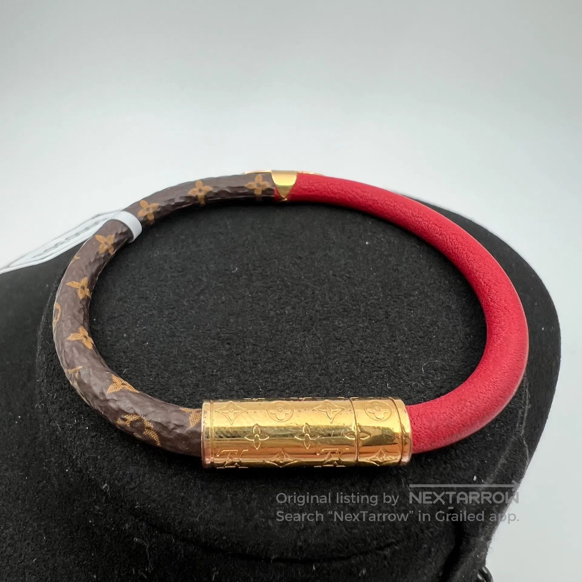 Louis Vuitton Louis Vuitton sizeM Red and brown color combination metal b Size ONE SIZE - 2 Thumbnail