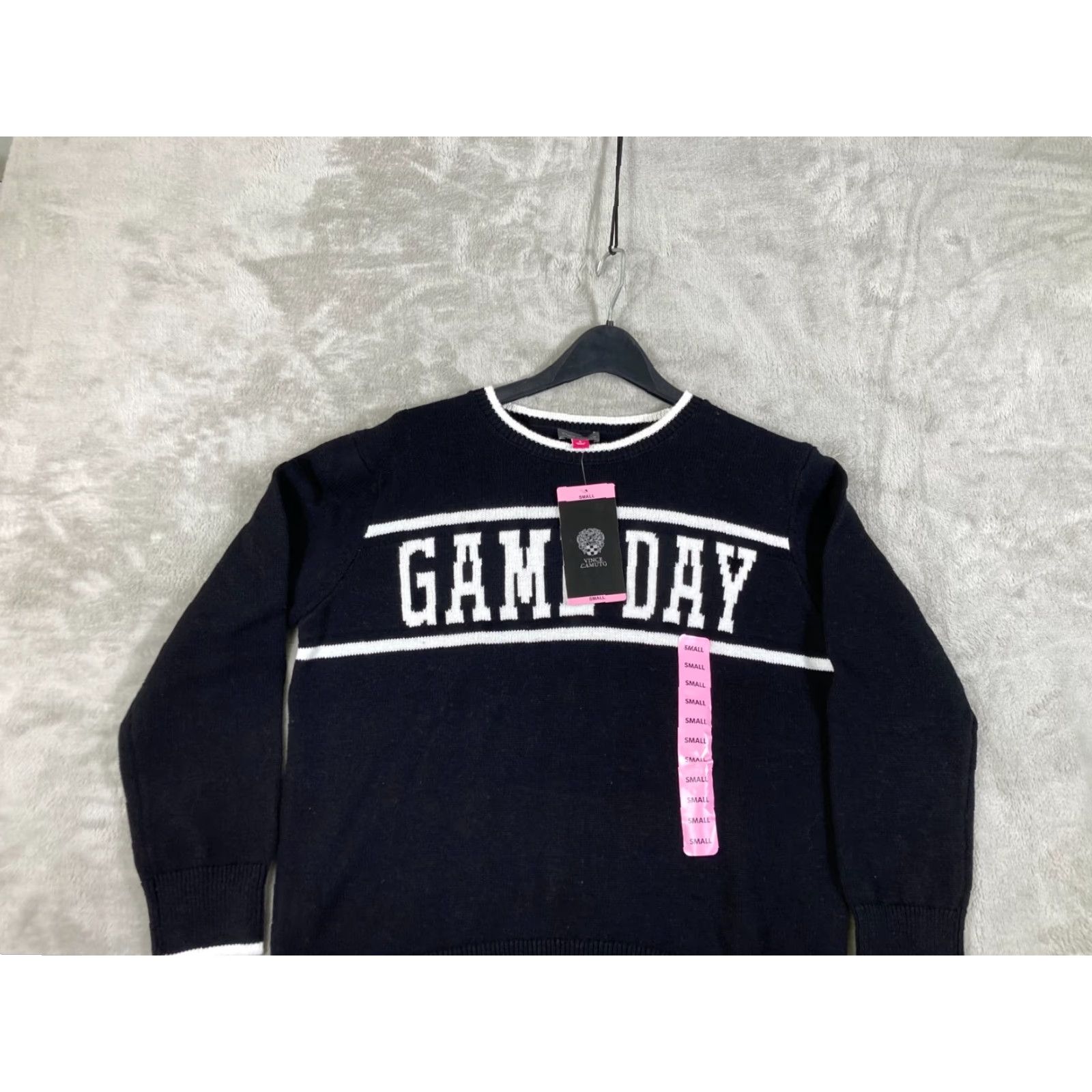 Vince Camuto Vince Camuto Pullover Sweater Womens Small Black Cotton Game Day Crew Neck NWT Long Sleeve Womens Size S / US 4 / IT 40 - 2 Thumbnail