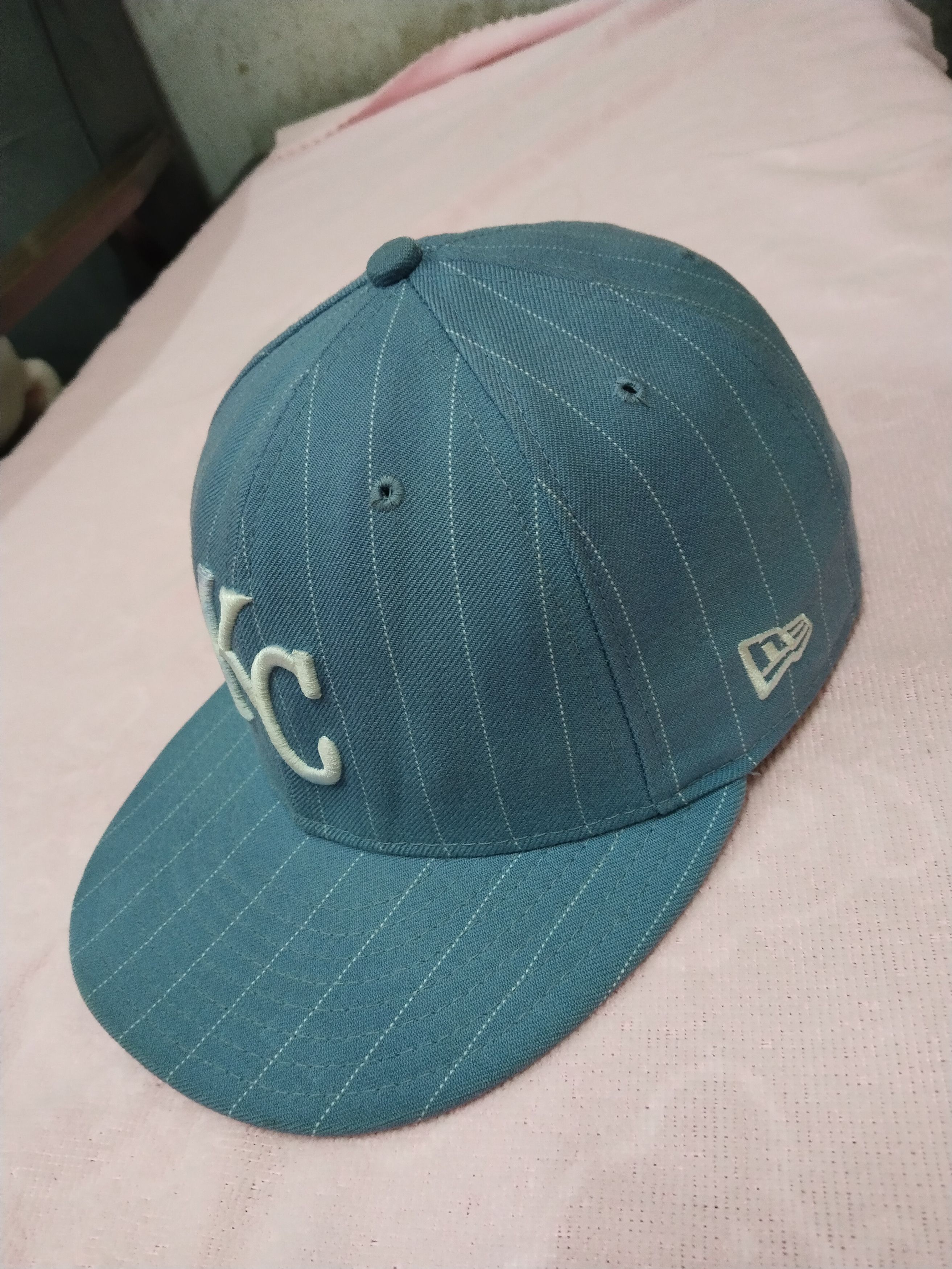 New Era VINTAGE NEW ERA KANSAS CITY ROYALS PINSTRIPE CAP HAT Size ONE SIZE - 2 Thumbnail