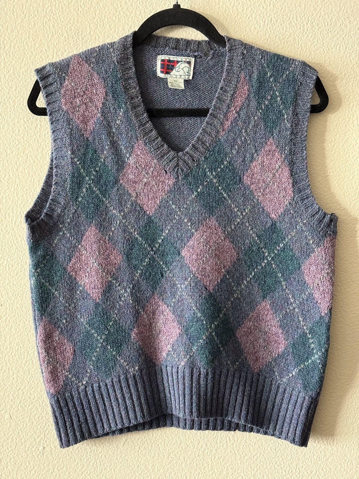 Vintage Vintage Wool Plaid Sweater Vest Size US S / EU 44-46 / 1 - 1 Thumbnail