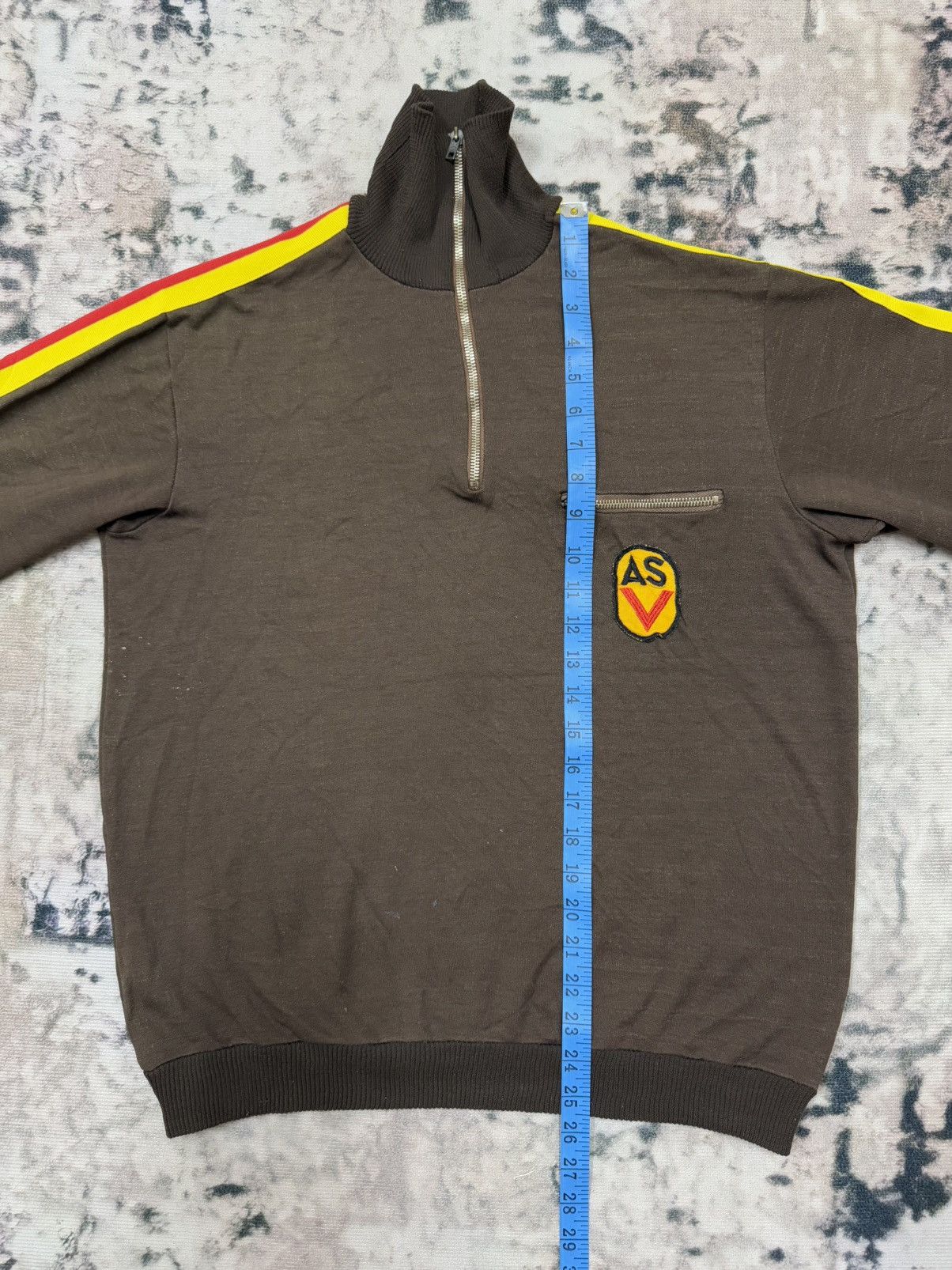 Vintage Vintage 70s MILITARY WESTGERMANY TRACKTOP HALFZIPPER SWEETER Size US S / EU 44-46 / 1 - 18 Thumbnail