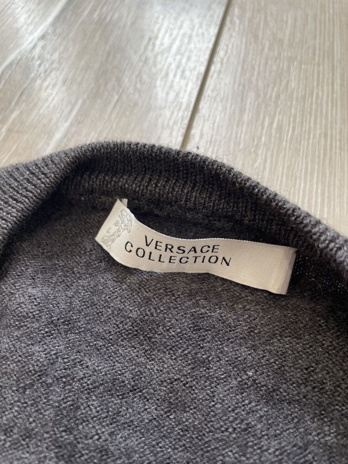 Versace Mens VERSACE COLLECTION Sweater Pullover Wool Gray Size US M / EU 48-50 / 2 - 3 Thumbnail