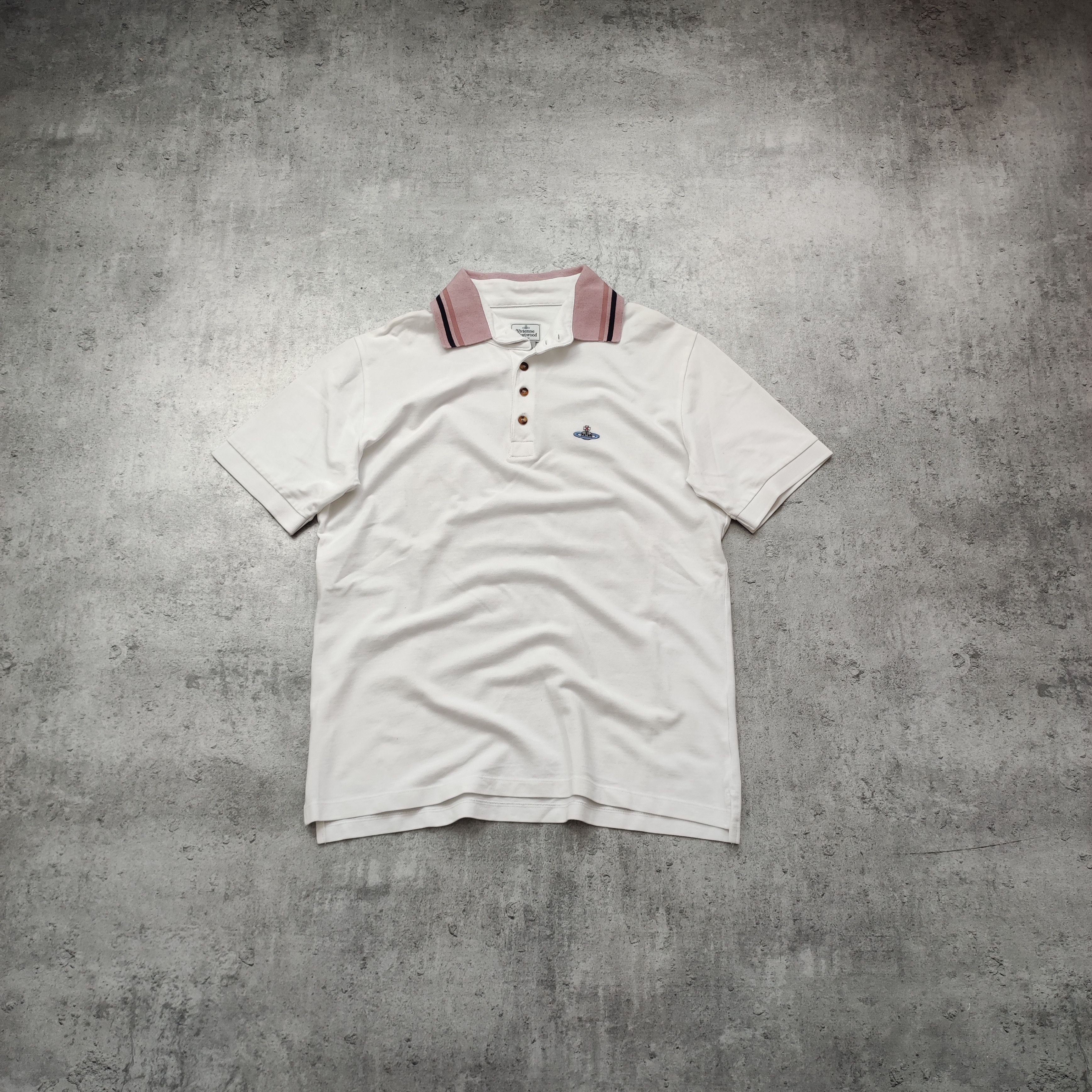 Vivienne Westwood Vivienne Westwood Classic Logo White Polo Shirt Size US XL / EU 56 / 4 - 1 Thumbnail