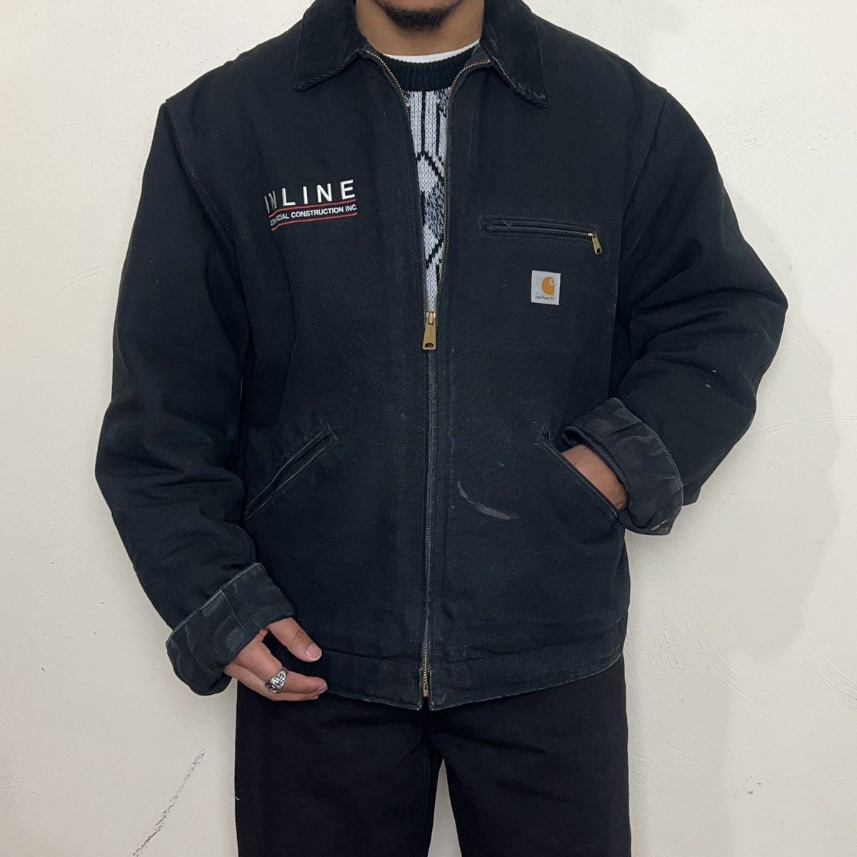 Carhartt × Vintage Black Carhartt Detroit Jacket Size US XL / EU 56 / 4 - 7 Thumbnail