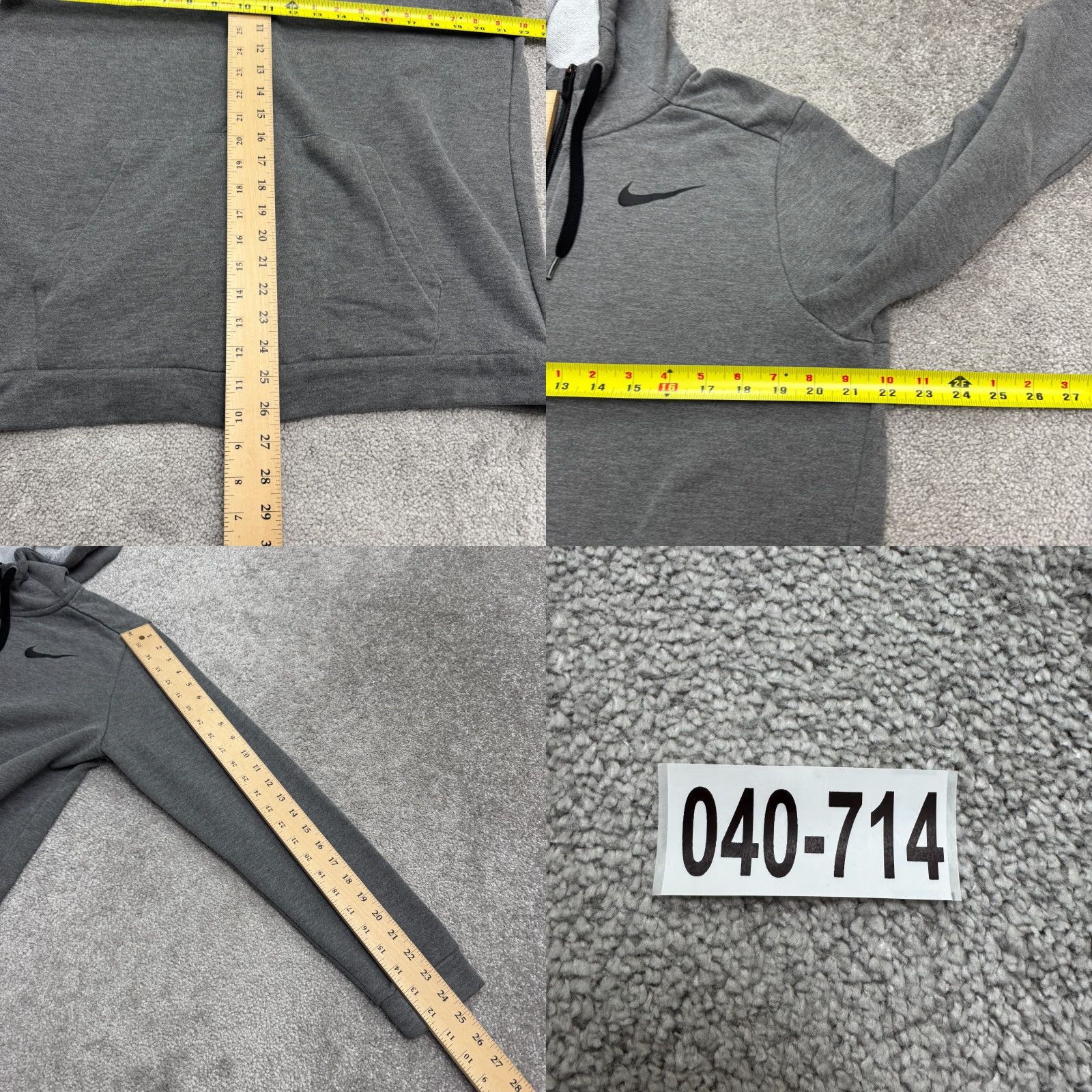 The North Face Nike Dri-Fit Full Zip Hoodie Mens Large Gray Swoosh Logo Pockets Sweatshirt Hooded Long Sleeve Zippered Size US S / EU 44-46 / 1 - 8 Thumbnail
