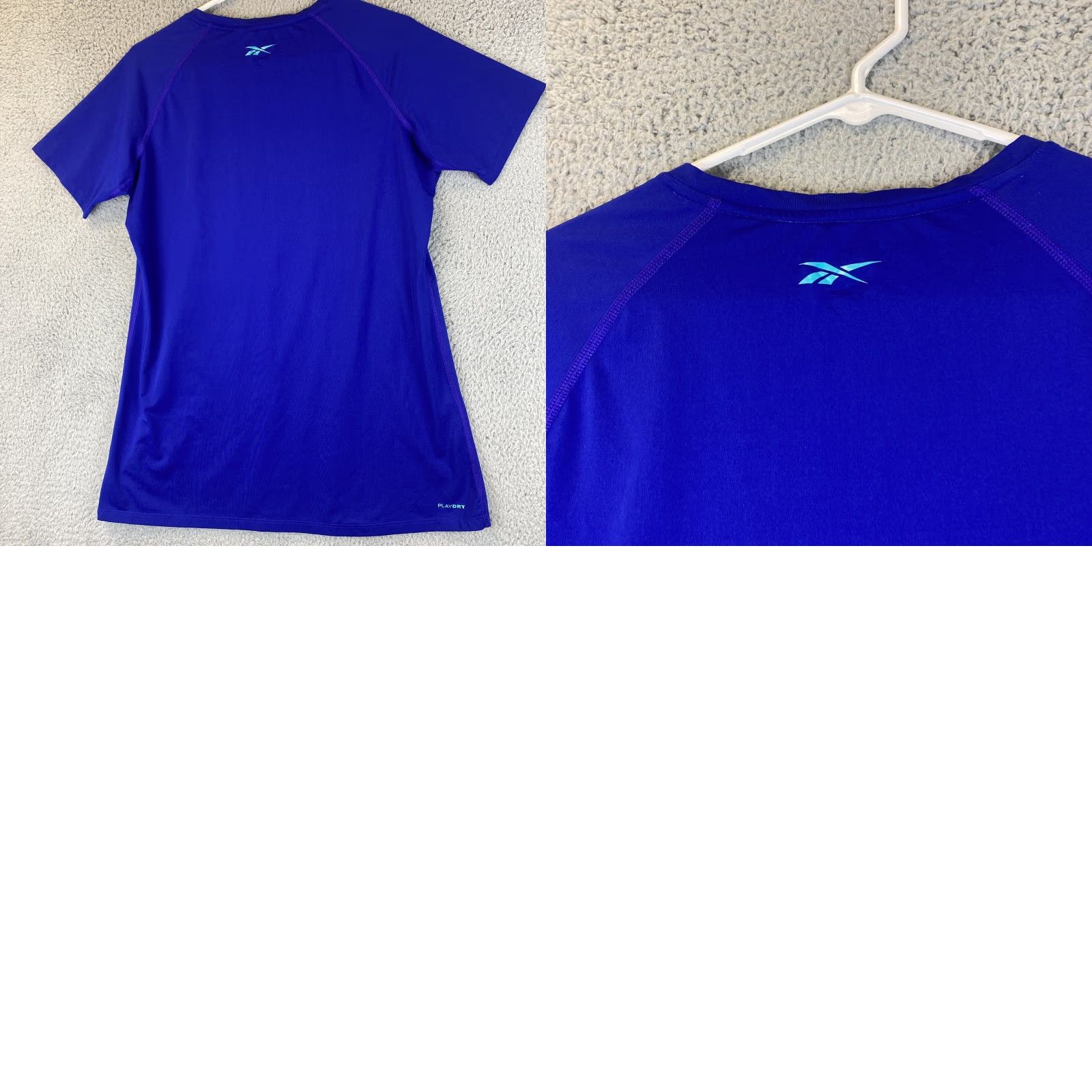 Reebok VINTAGE? No. Reebok Women’s Blue Short Sleeve T Shirt XL Regular Crew Neck Breathable Lightweight Logo 96% Polyester 4% Spandex Casual Sports 69-17 Size XL / US 12-14 / IT 48-50 - 8 Thumbnail
