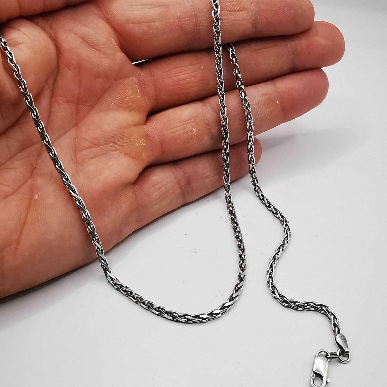 Sterling Silver Vintage Jewelry Chain, 925 Sterling Silver, Signed 14,15g Size ONE SIZE - 4 Thumbnail