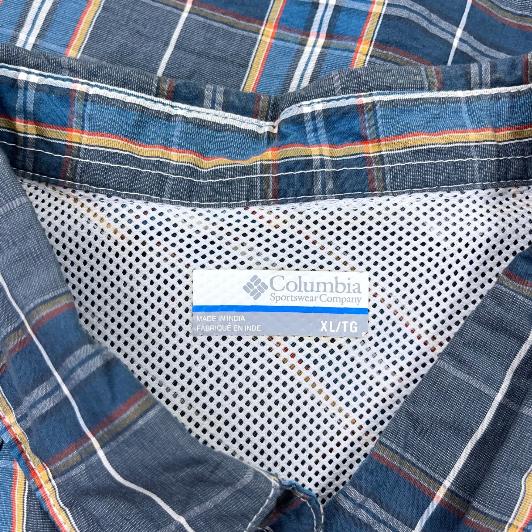 Vintage Columbia PFG Shirt Men XL Blue Plaid Pearl Snap Button-Up Long Sleeve Fishing Outdoor Camp Mens Size US XL / EU 56 / 4 - 4 Thumbnail