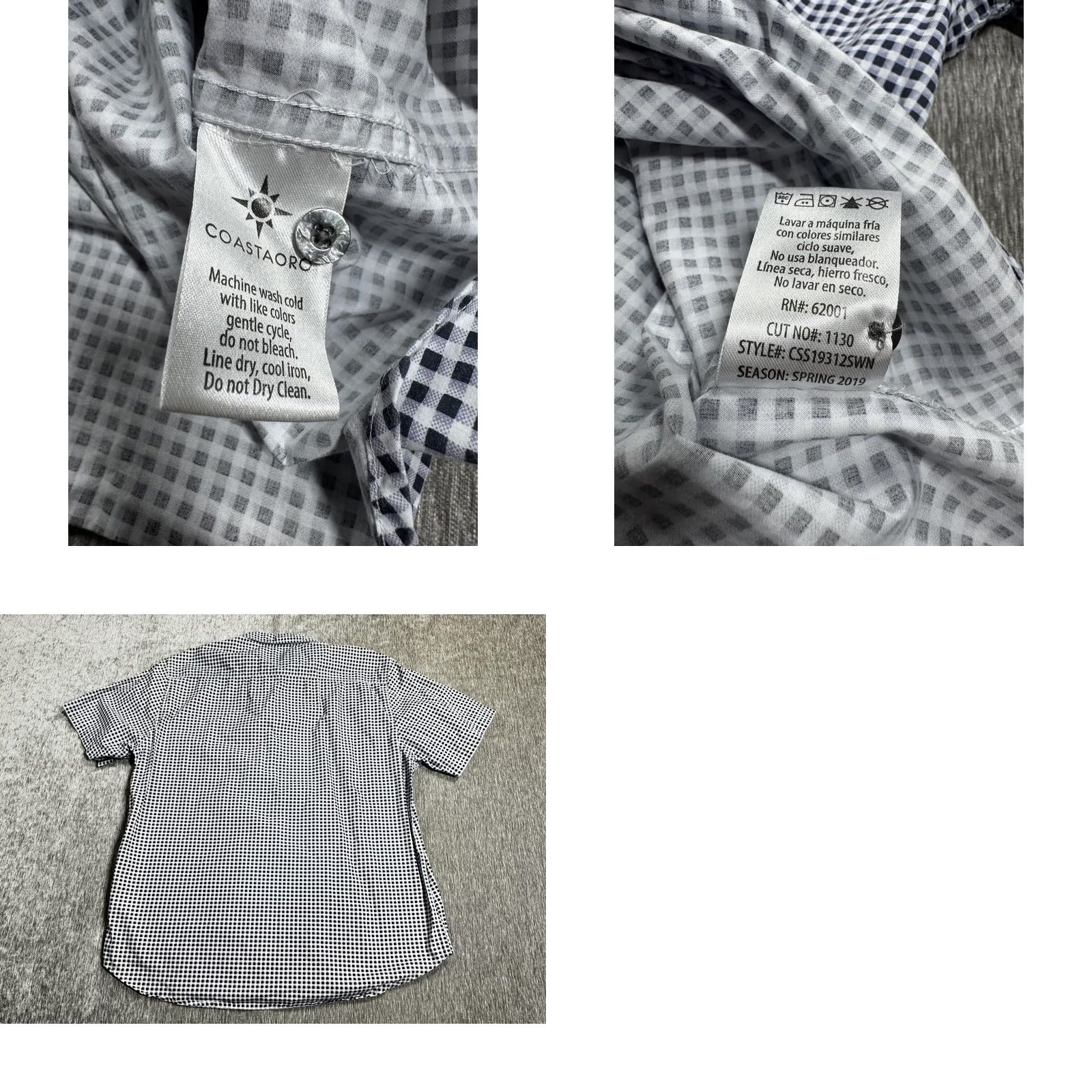 Vintage Coastaoro Shirt Mens XL Blue Check Short Sleeve Button Up Casual Summer Size US XL / EU 56 / 4 - 8 Thumbnail