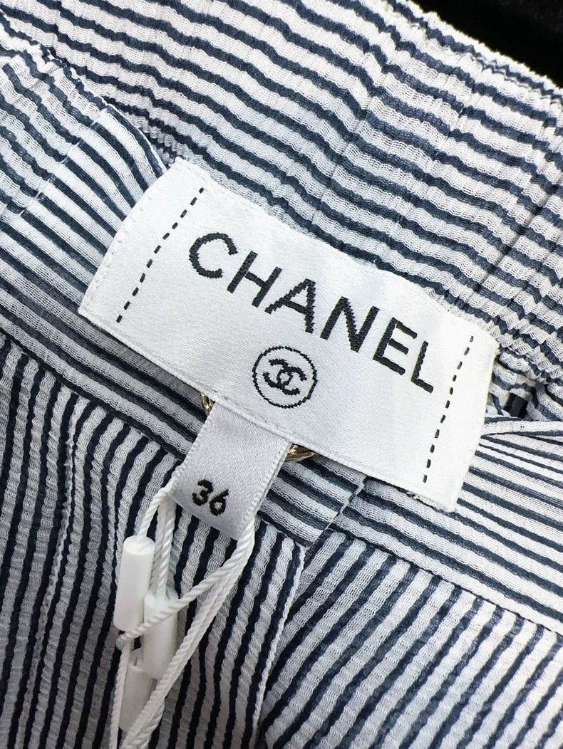 Chanel Chanel 22s spring and summer thin striped mulberry silk wi Size 24" / US 00 / IT 34 - 5 Thumbnail